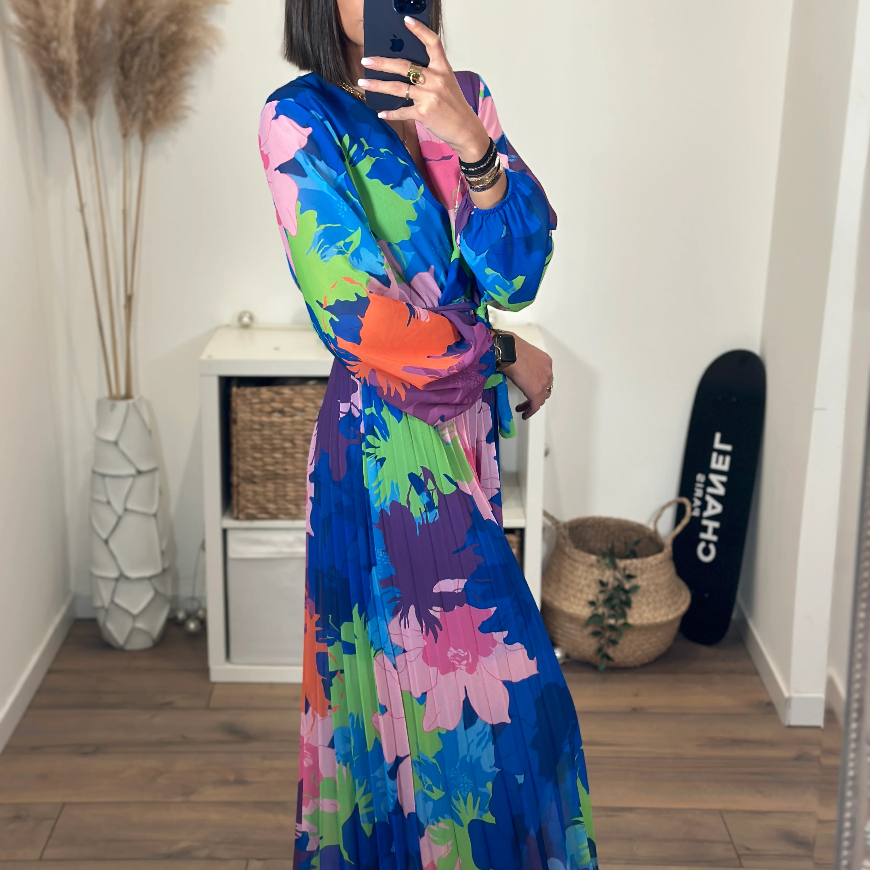 ROBE FLEURIE BLEU SELENA - Image 3