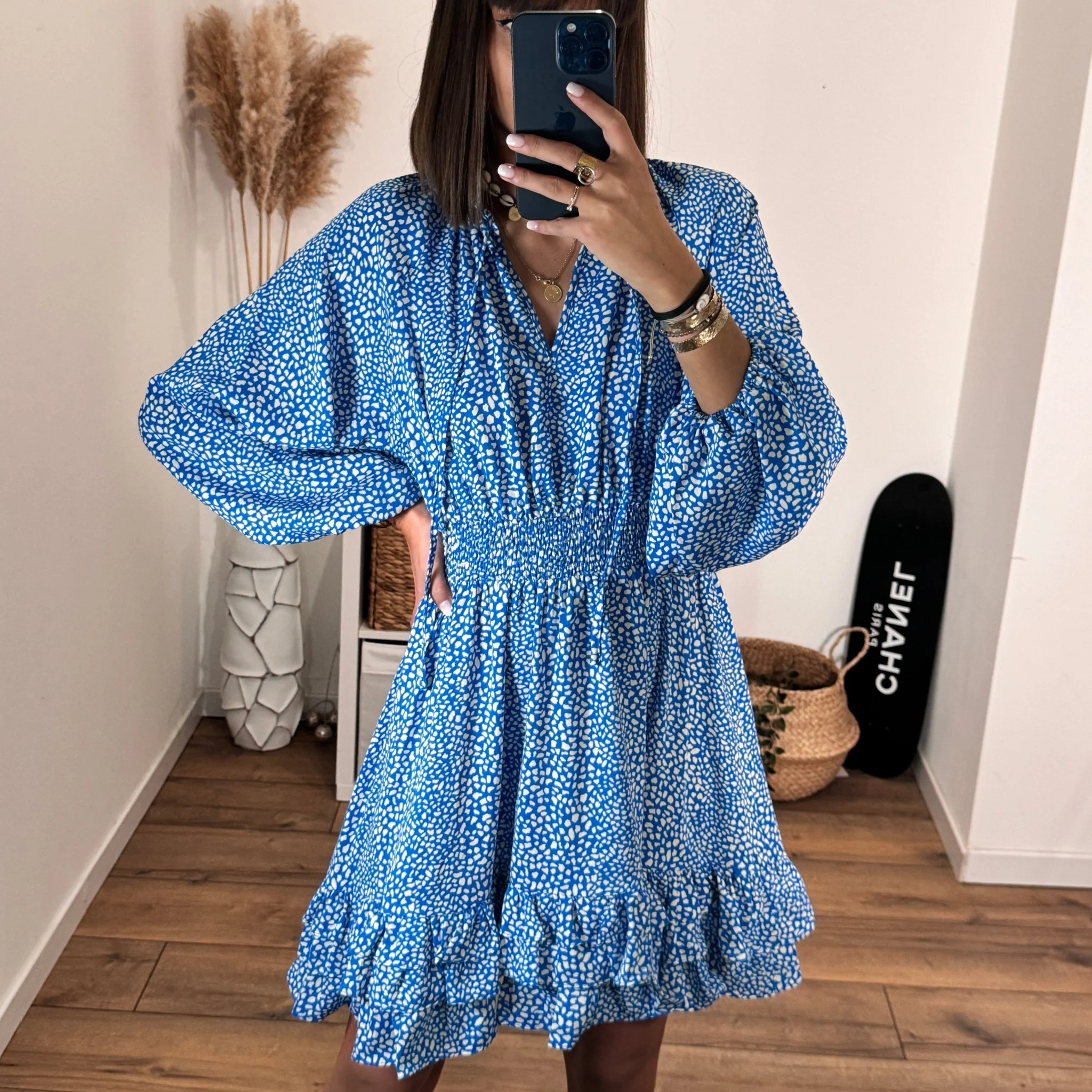 ROBE FLEURIE BLEUE MELINA - Image 3