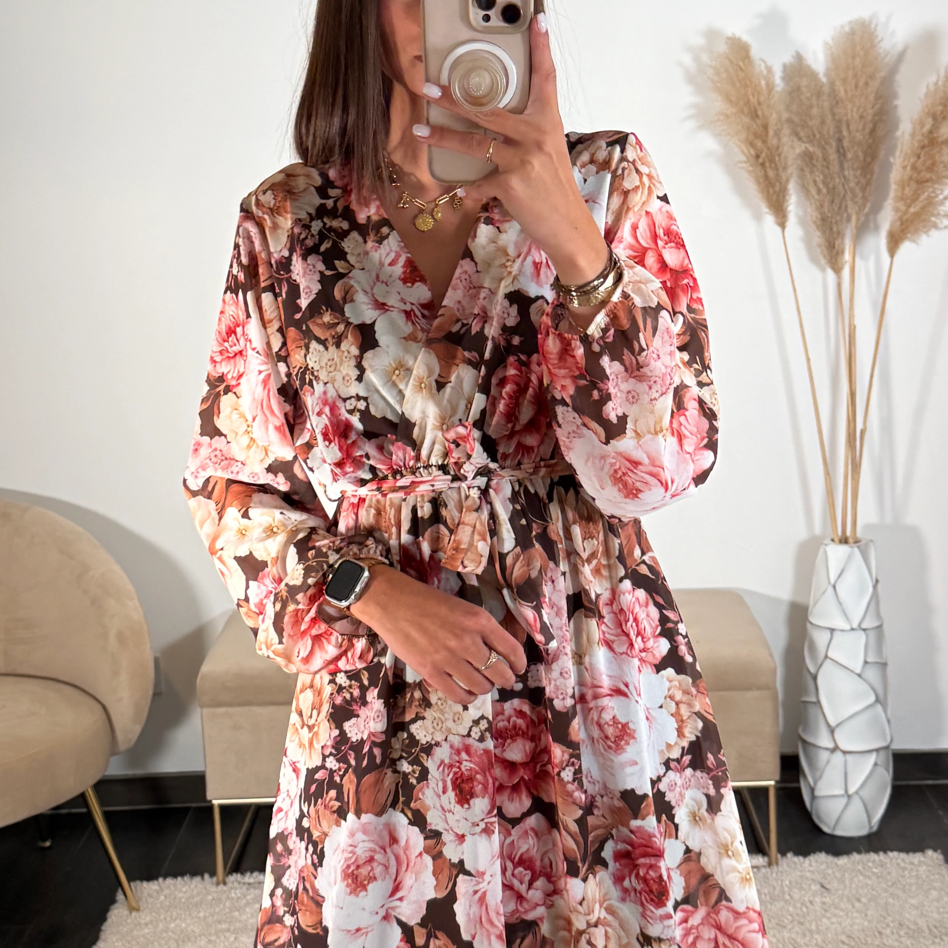 ROBE FLEURIE NOIRE HORTENSE - Image 3
