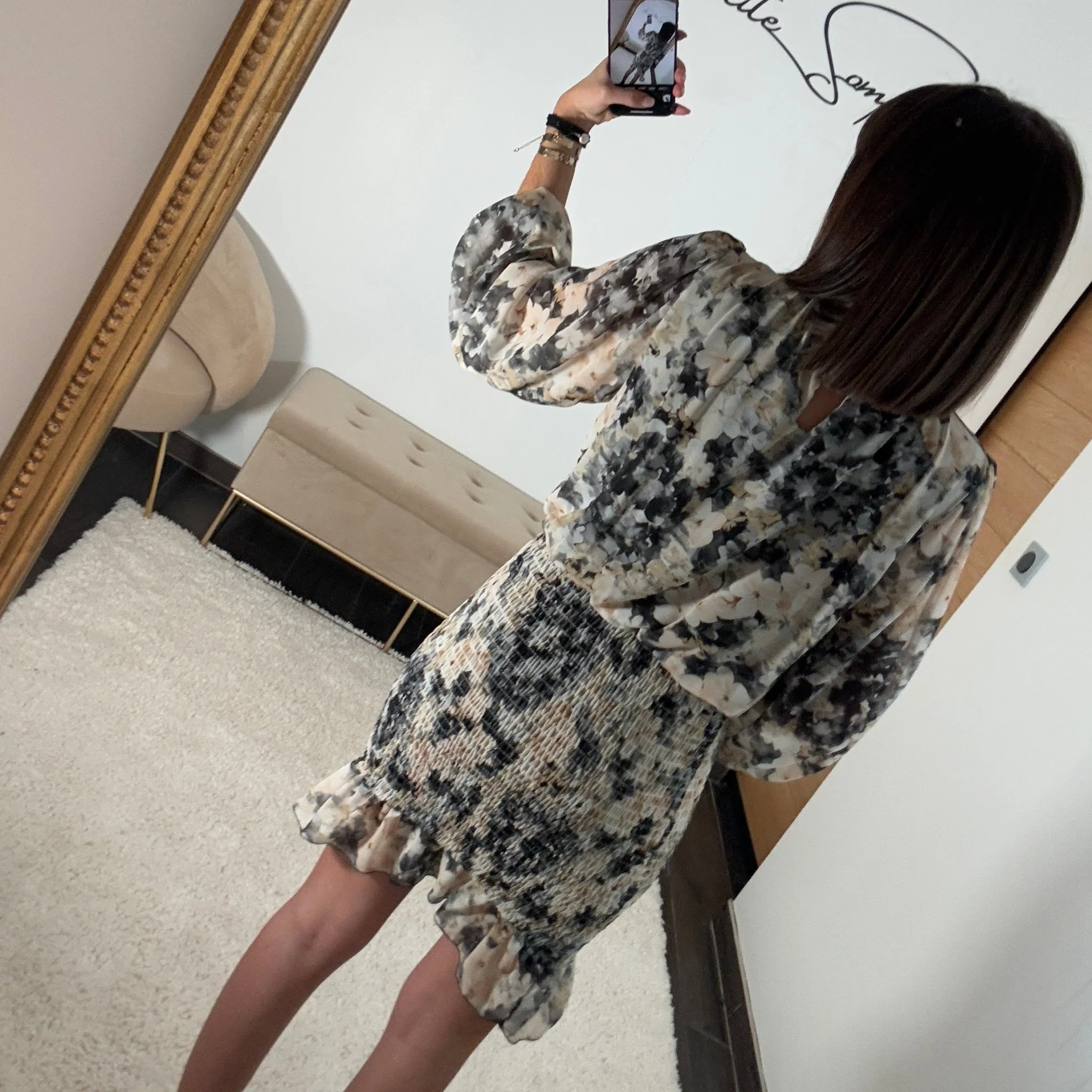 ROBE FLEURIE NOIRE AZIA - Image 3