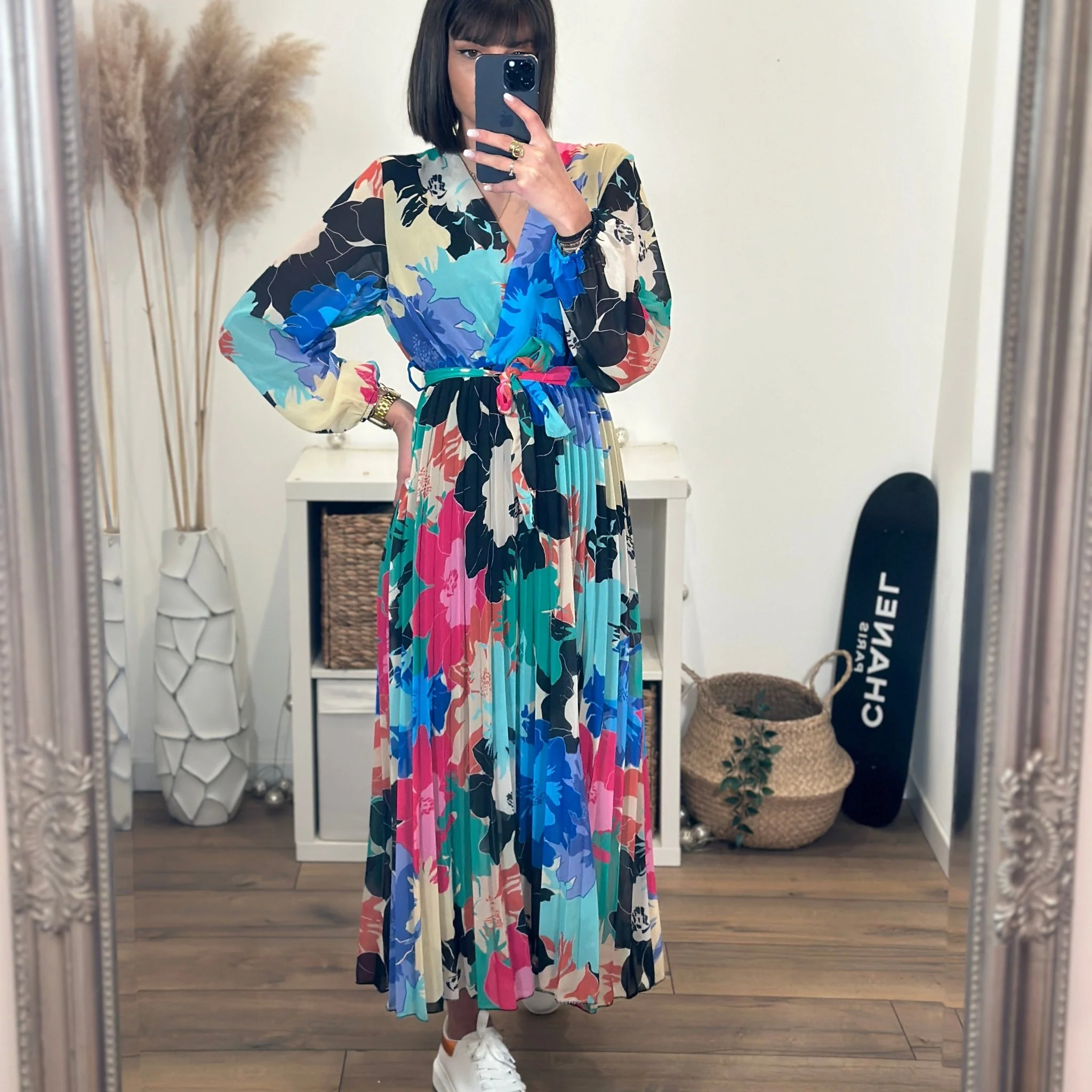 ROBE FLEURIE NOIRE SELENA
