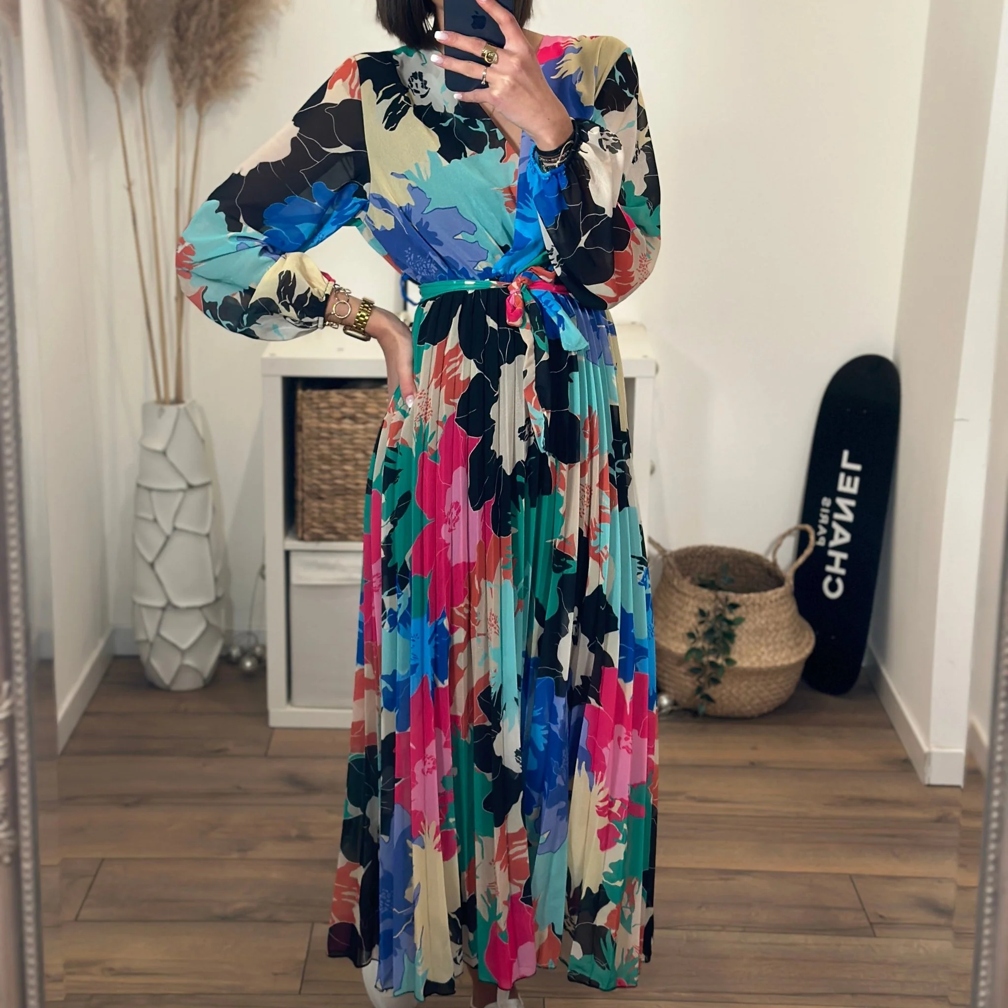 ROBE FLEURIE NOIRE SELENA - Image 3