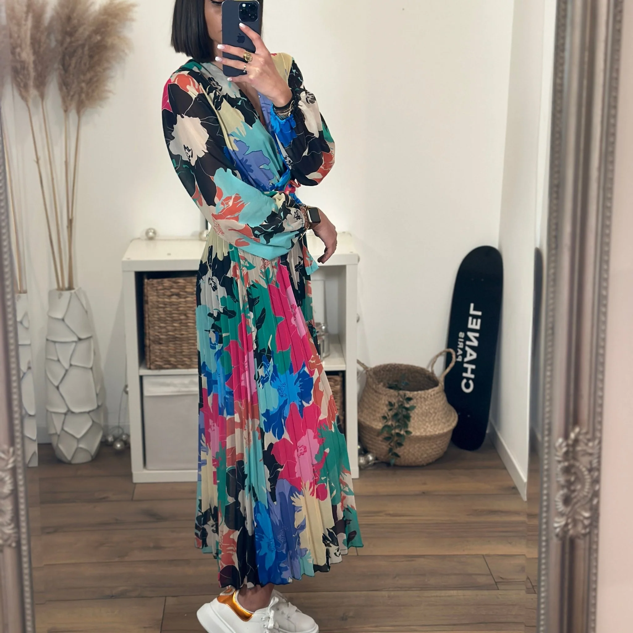 ROBE FLEURIE NOIRE SELENA - Image 5