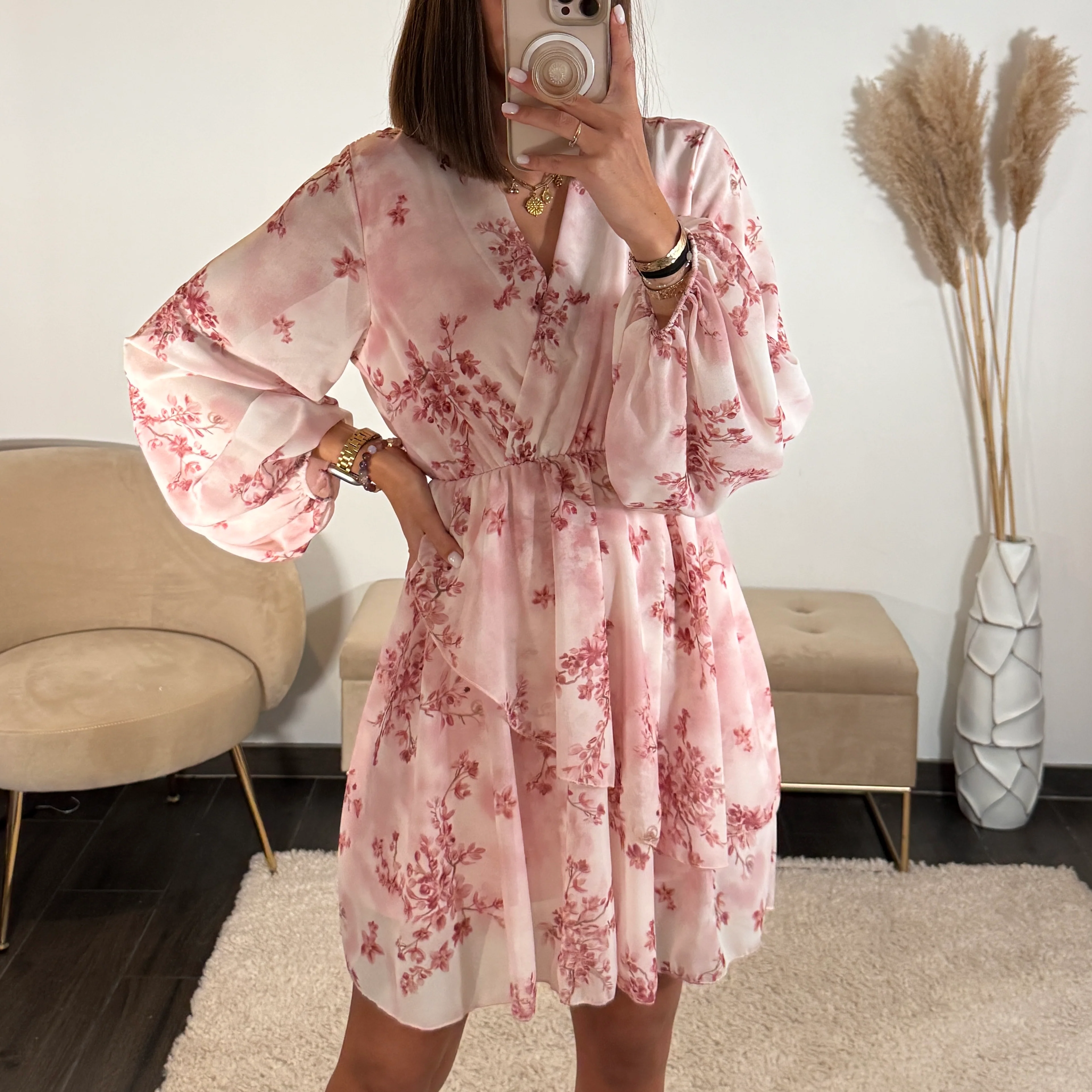 ROBE FLEURIE ROSE SELIA