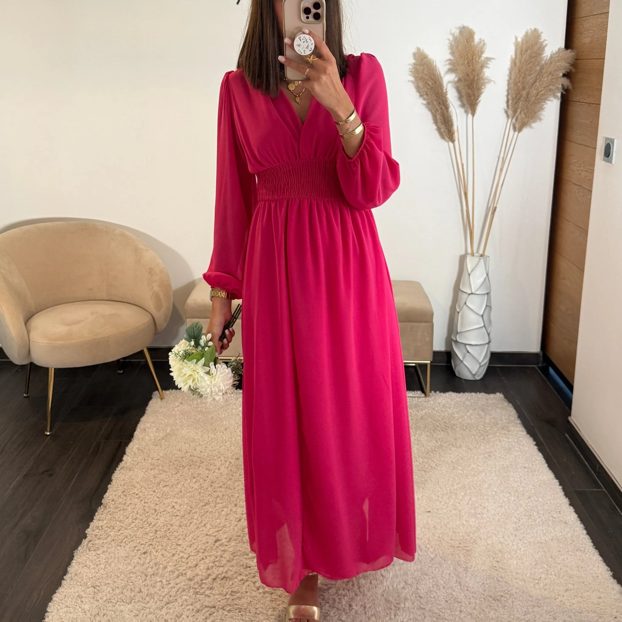 ROBE FUCHSIA FLUIDE MARTA