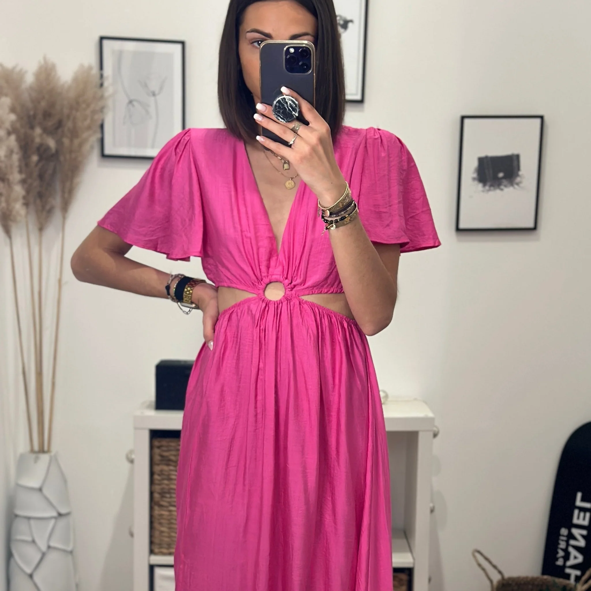 ROBE FUSCHIA AJOURÉE ANNA - Image 3