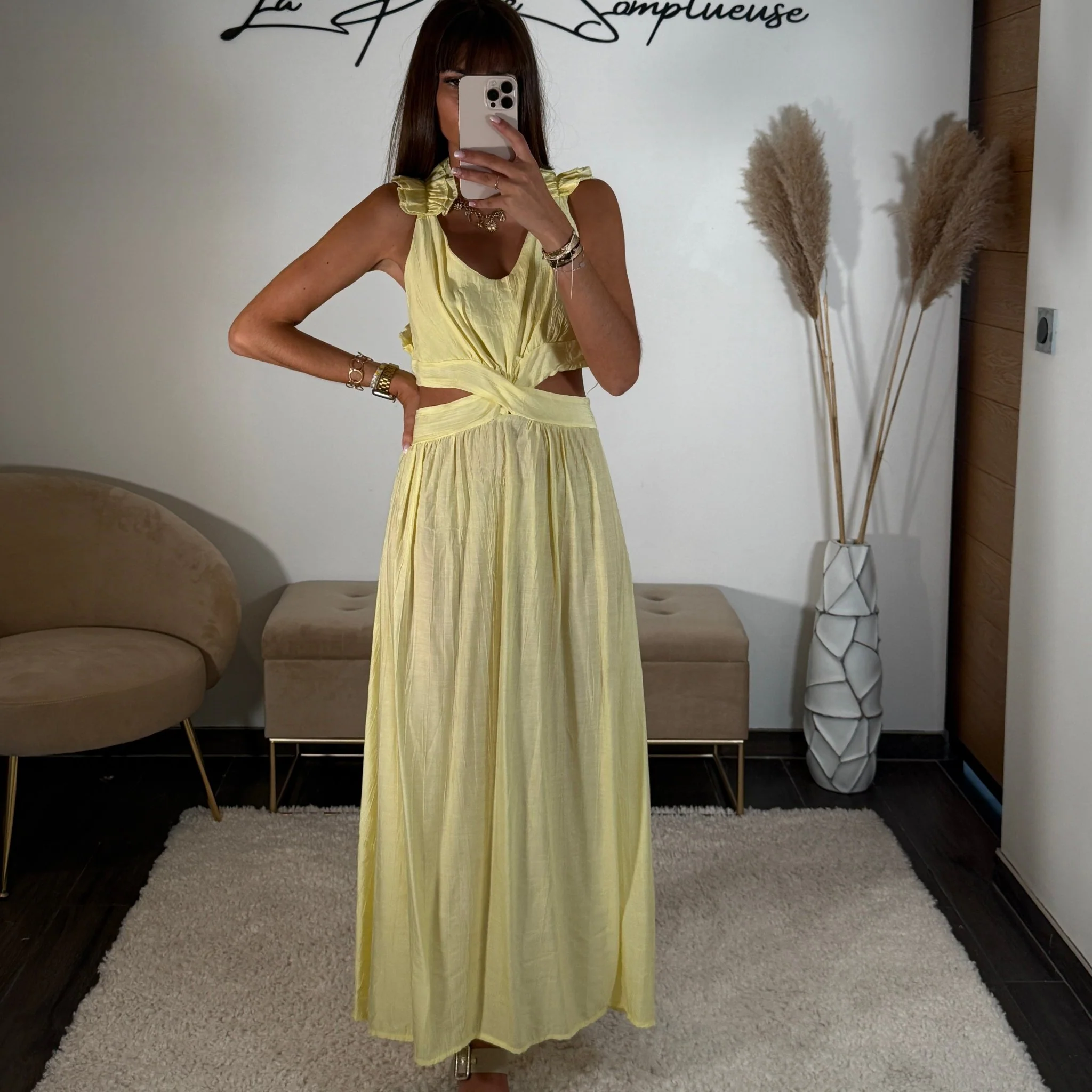ROBE JAUNE SANDRA