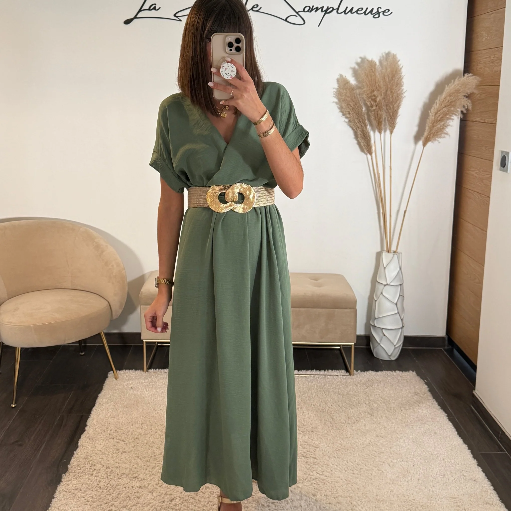ROBE KAKI CHLOE