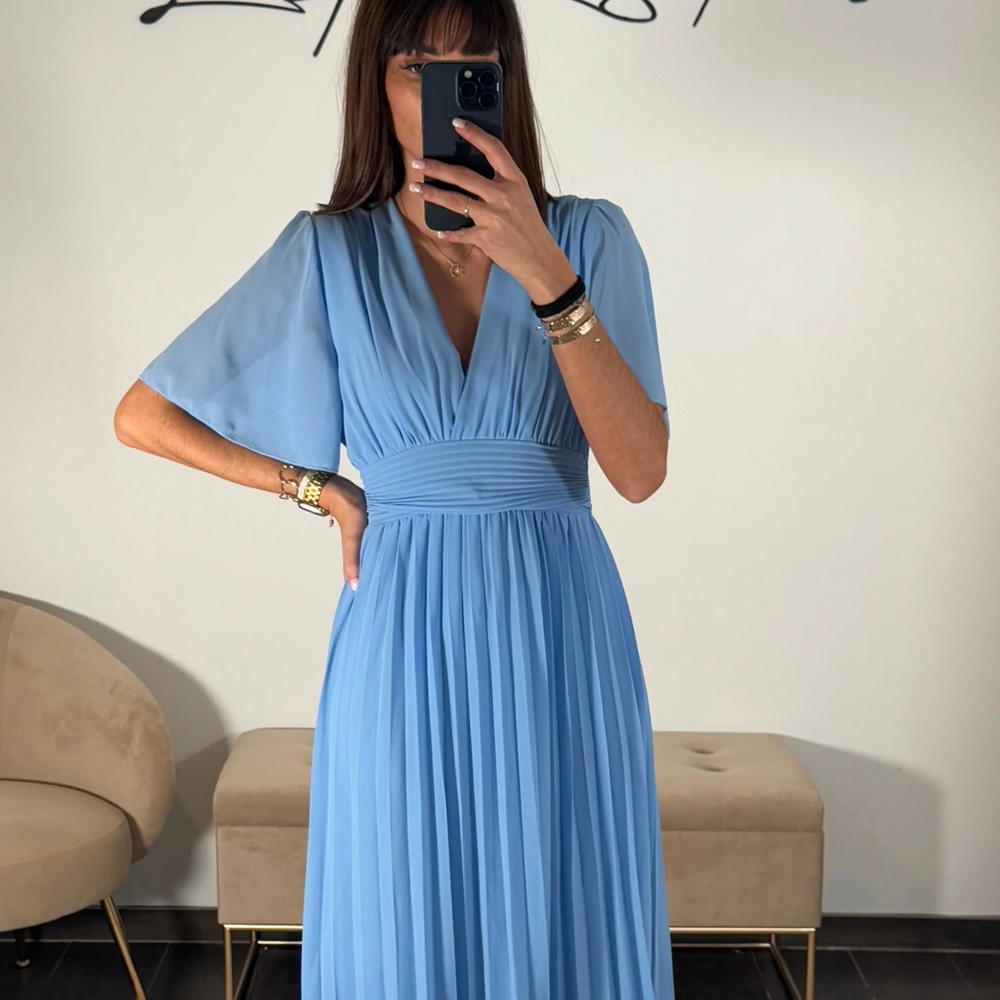 ROBE LONGUE BABY BLUE KARENE - Image 2