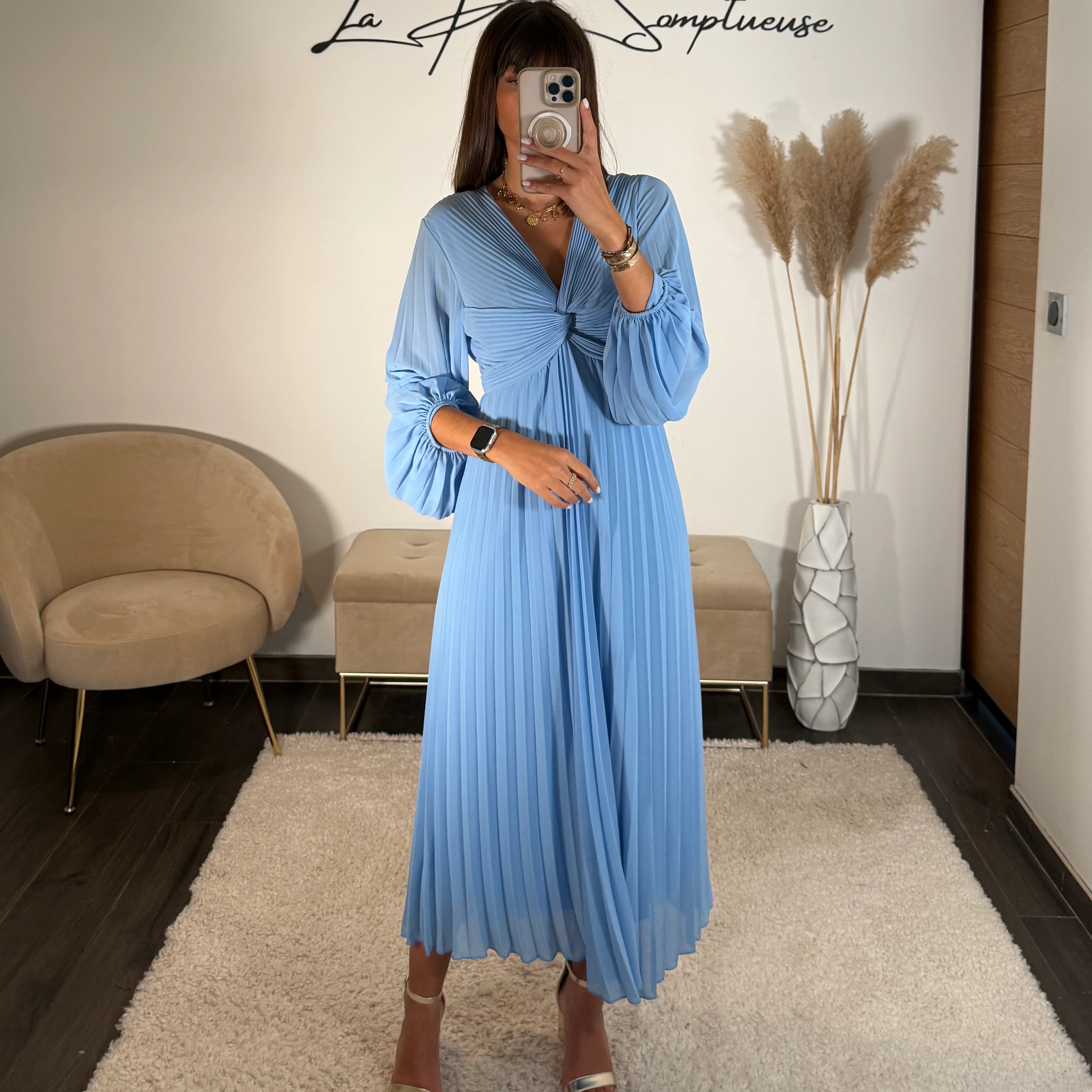ROBE LONGUE BABY BLUE MAEVA