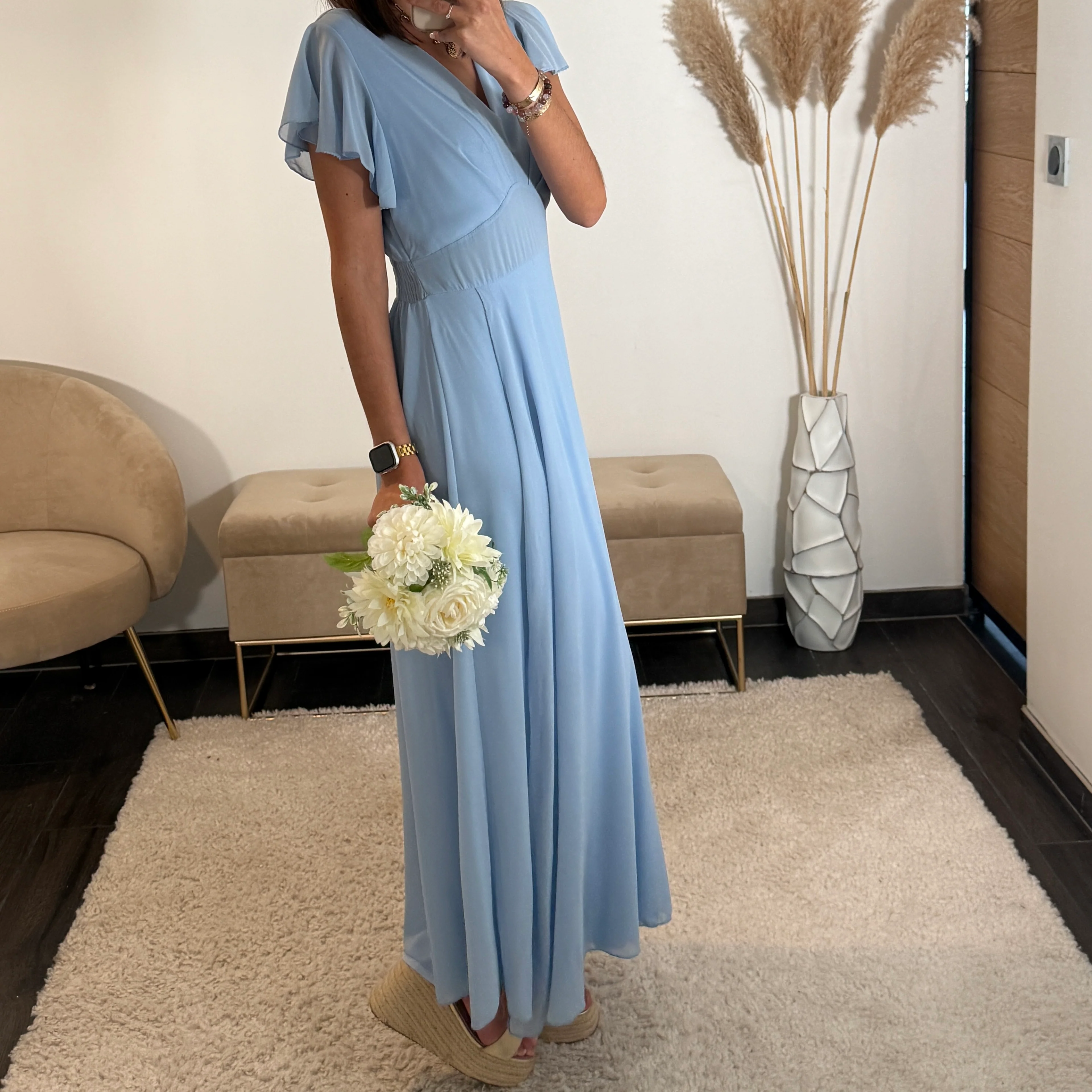 ROBE LONGUE BABY BLUE OLIVIA - Image 2