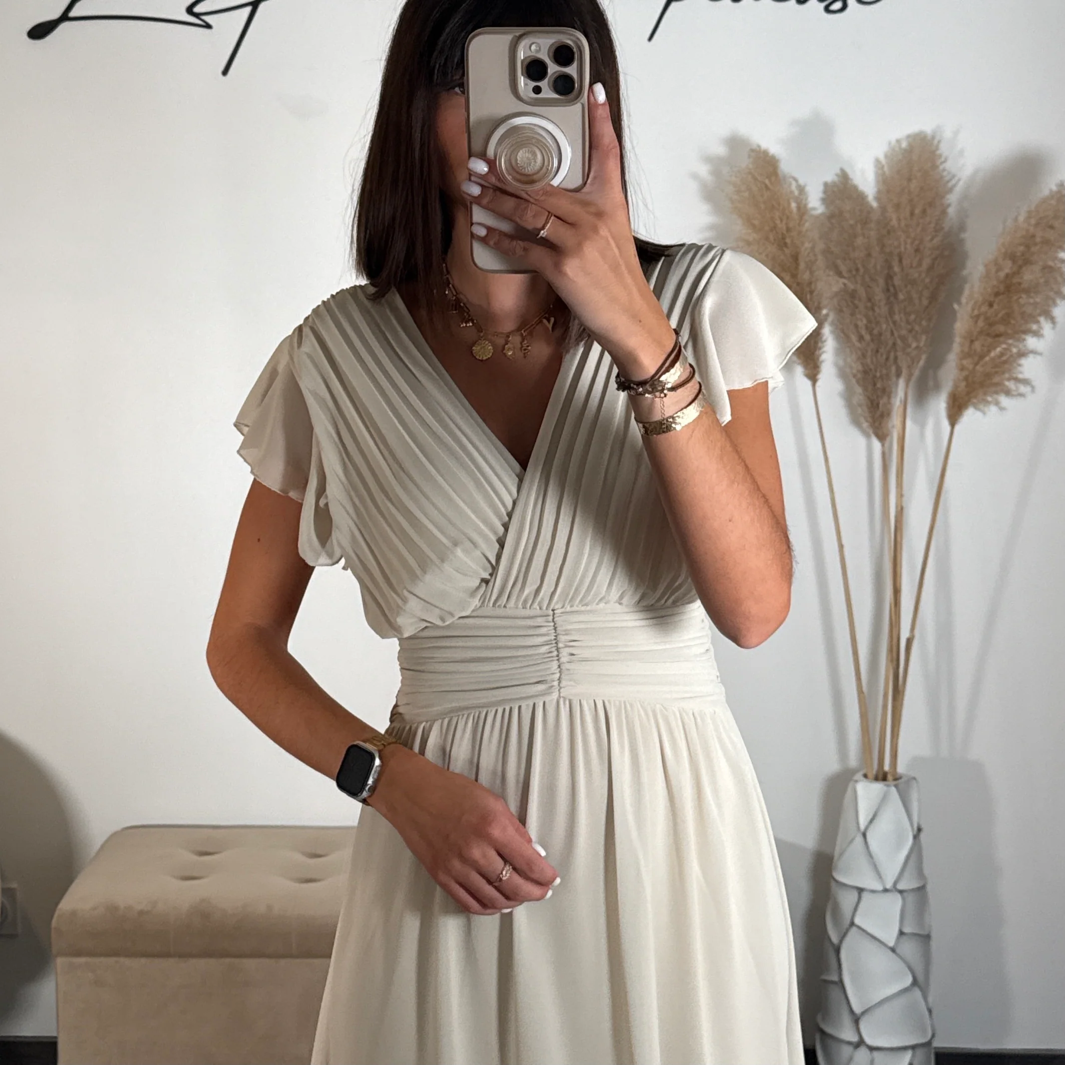ROBE LONGUE BEIGE CHARLIE - Image 3