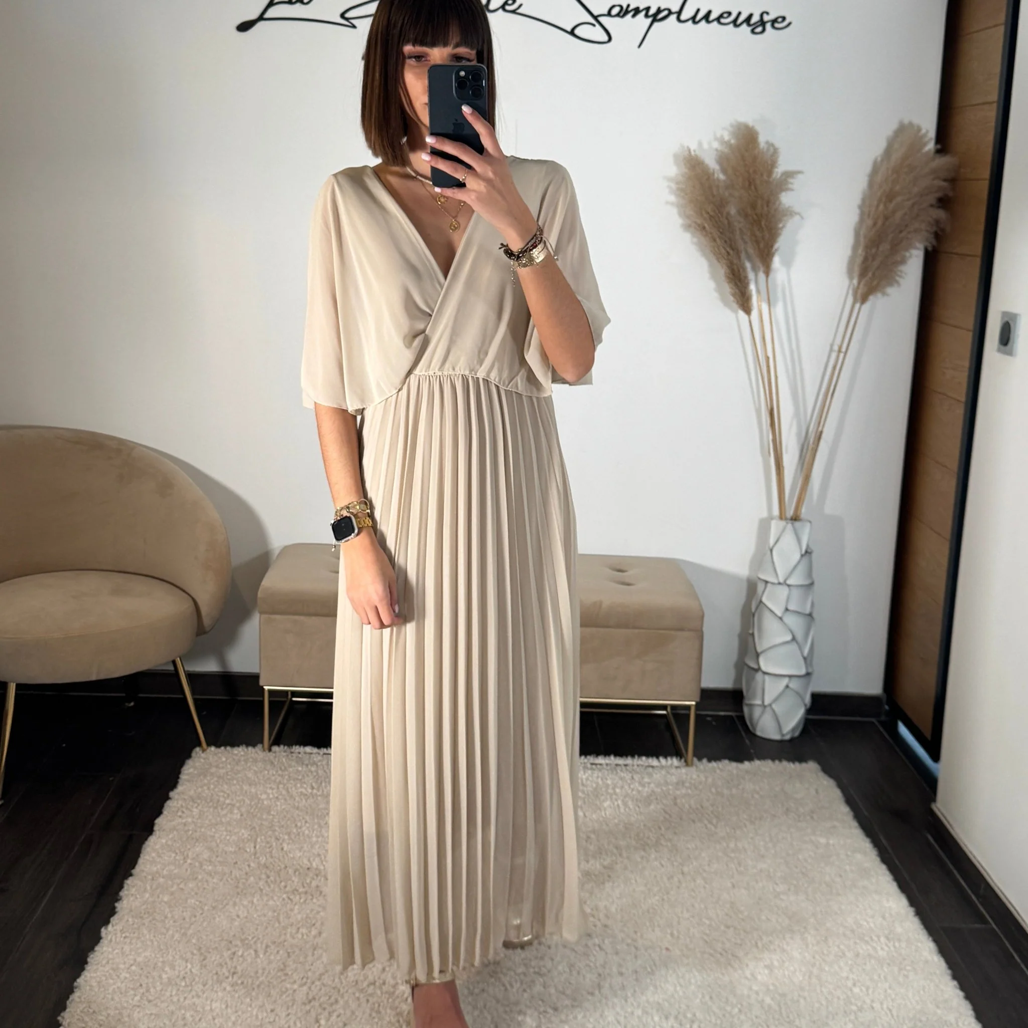 ROBE LONGUE BEIGE JULIA - Image 3