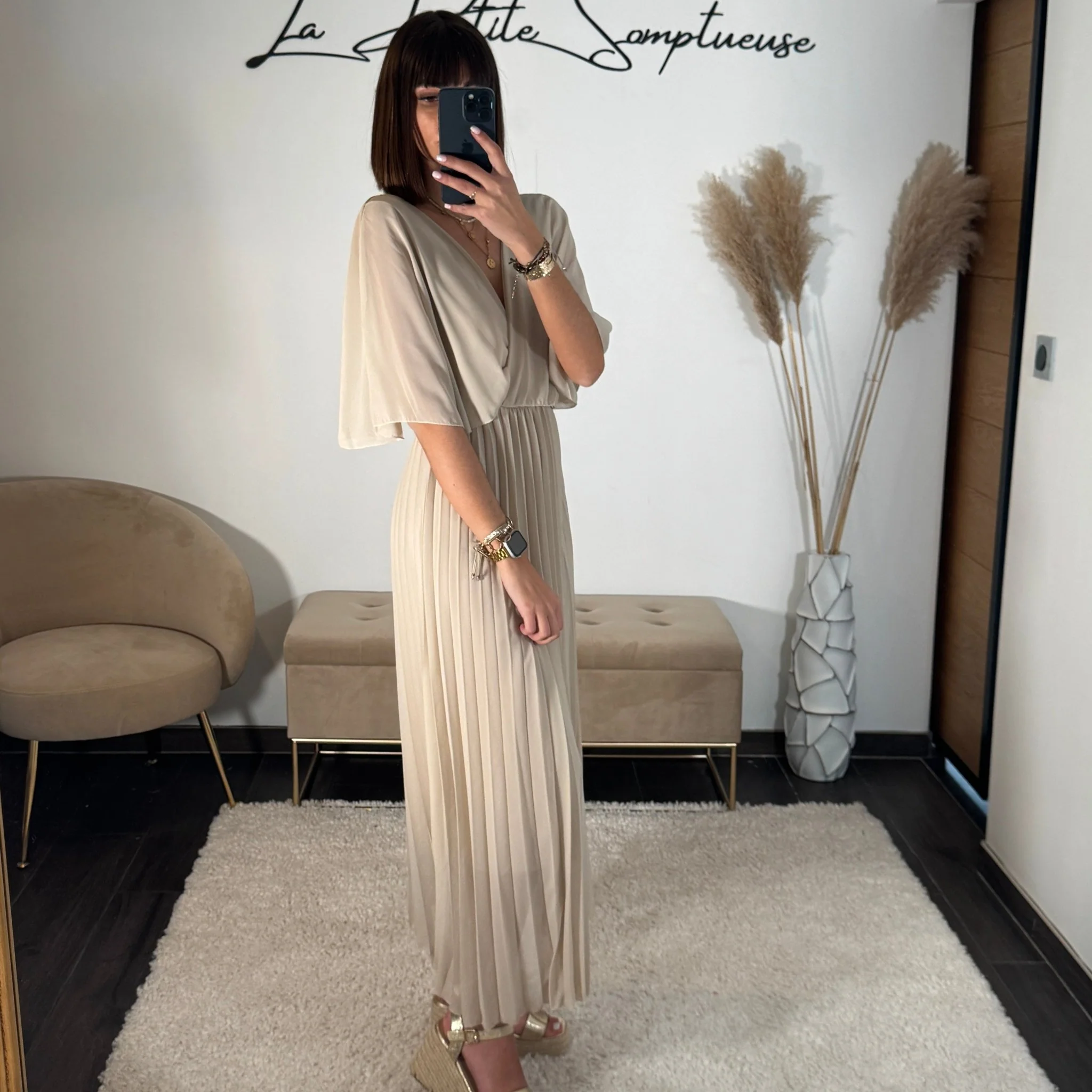 ROBE LONGUE BEIGE JULIA - Image 4