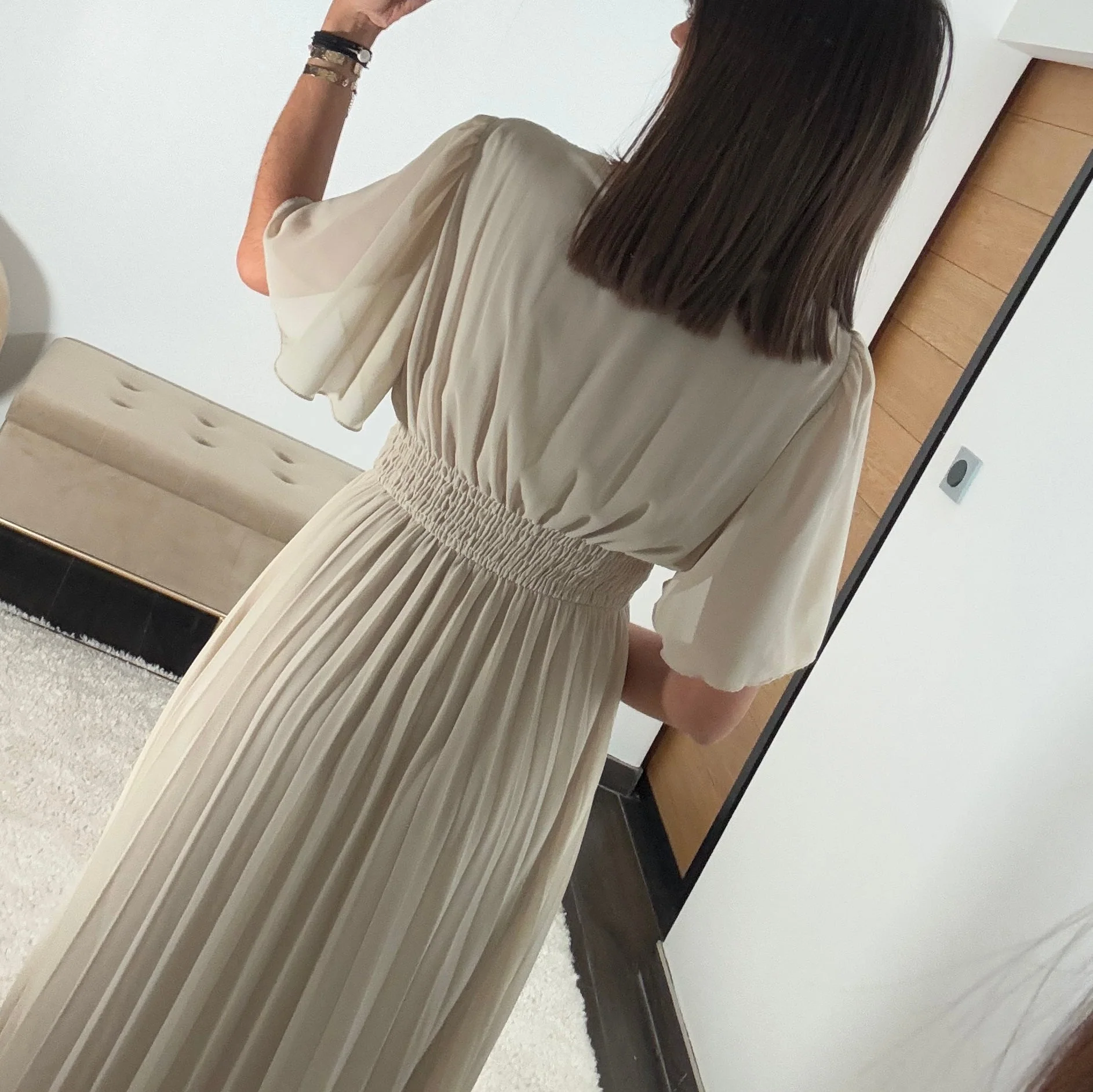 ROBE LONGUE BEIGE KARENE - Image 4