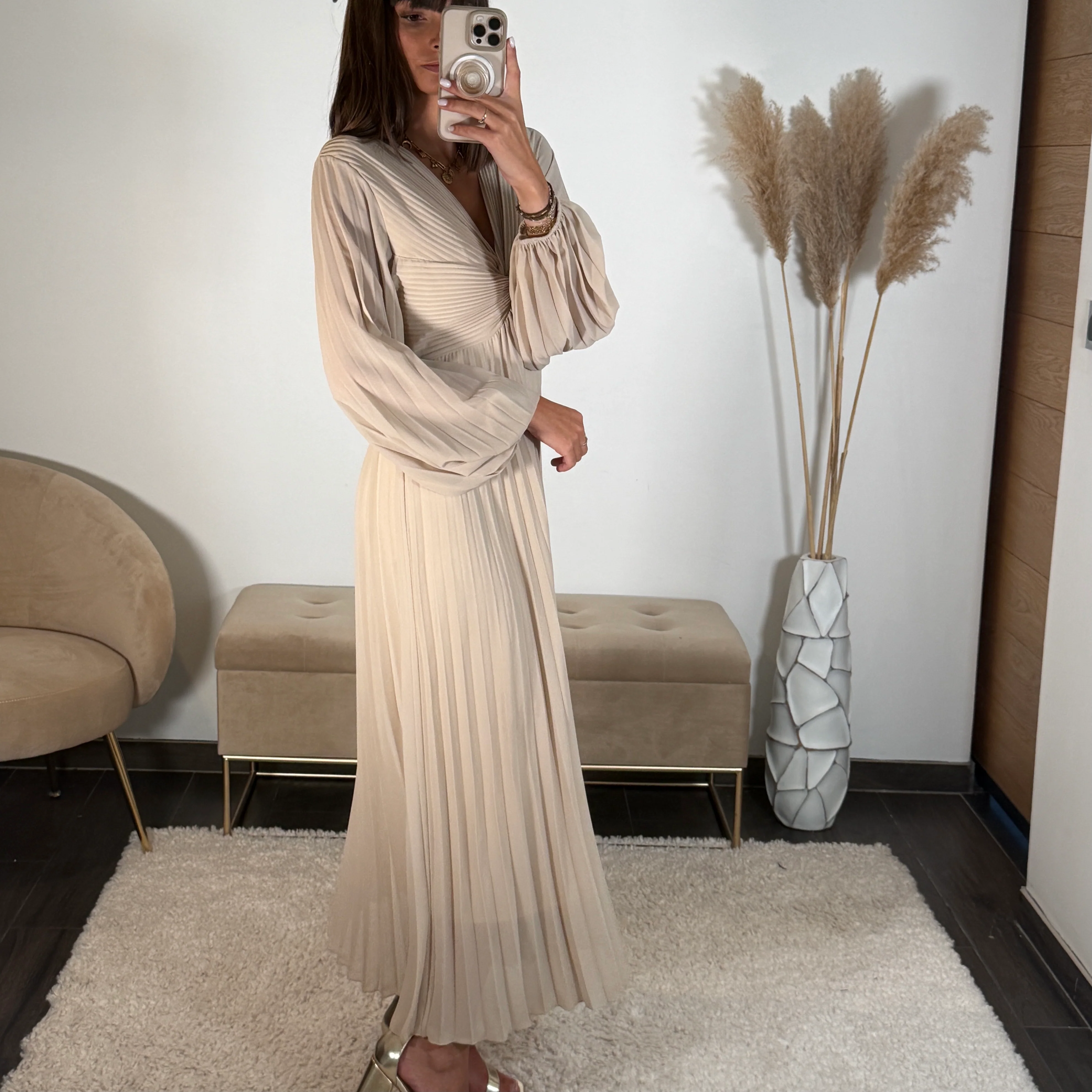 ROBE LONGUE BEIGE MAEVA - Image 3