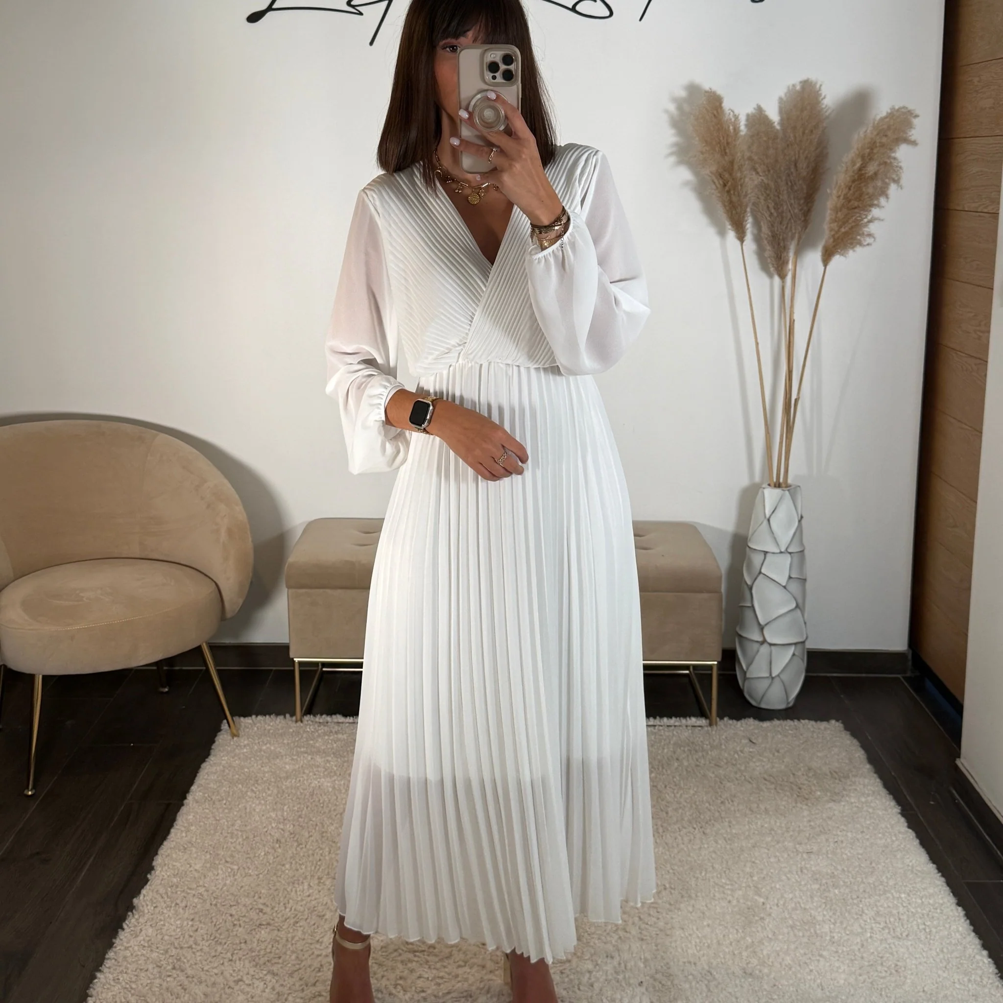 ROBE LONGUE BLANCHE ELODIE