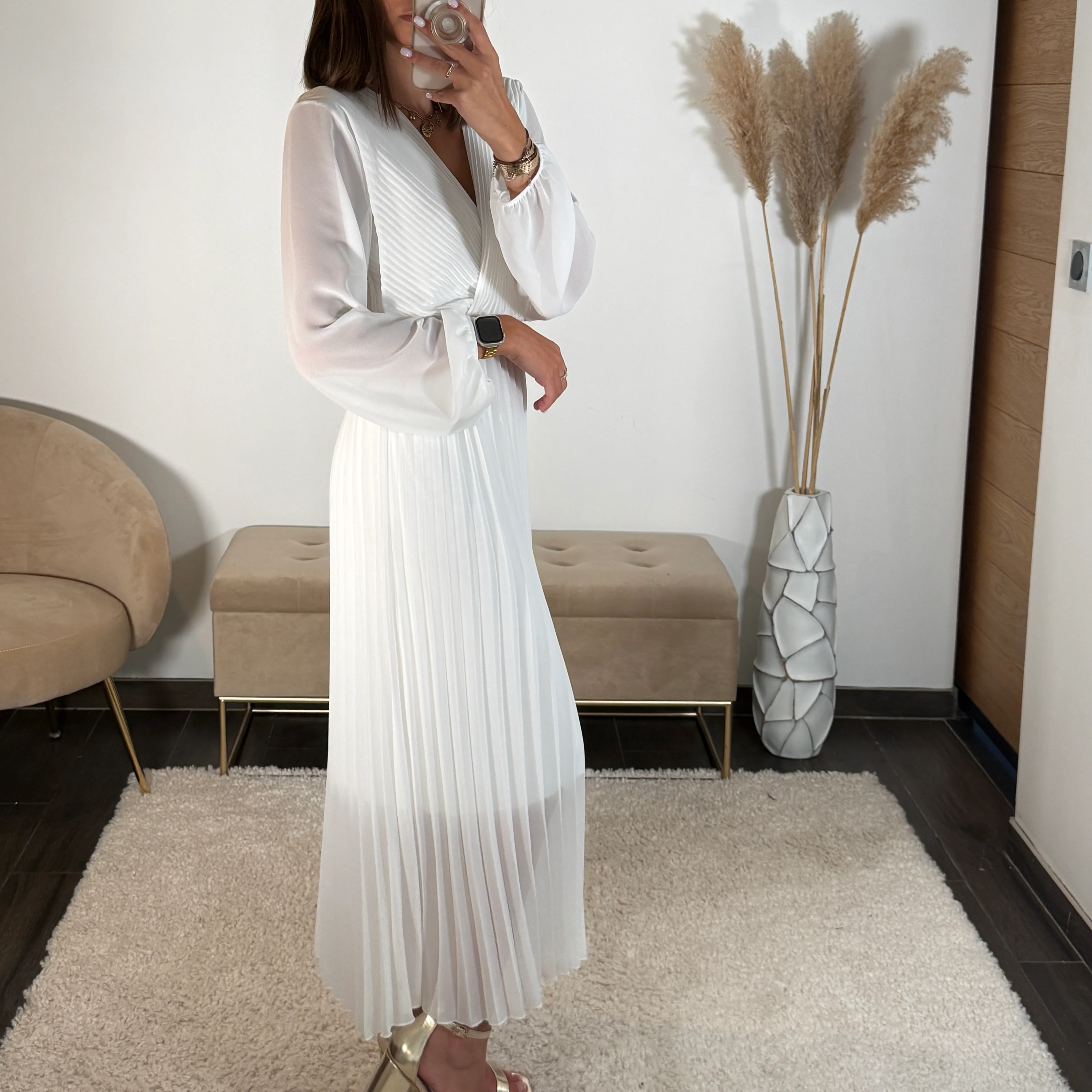 ROBE LONGUE BLANCHE ELODIE - Image 4