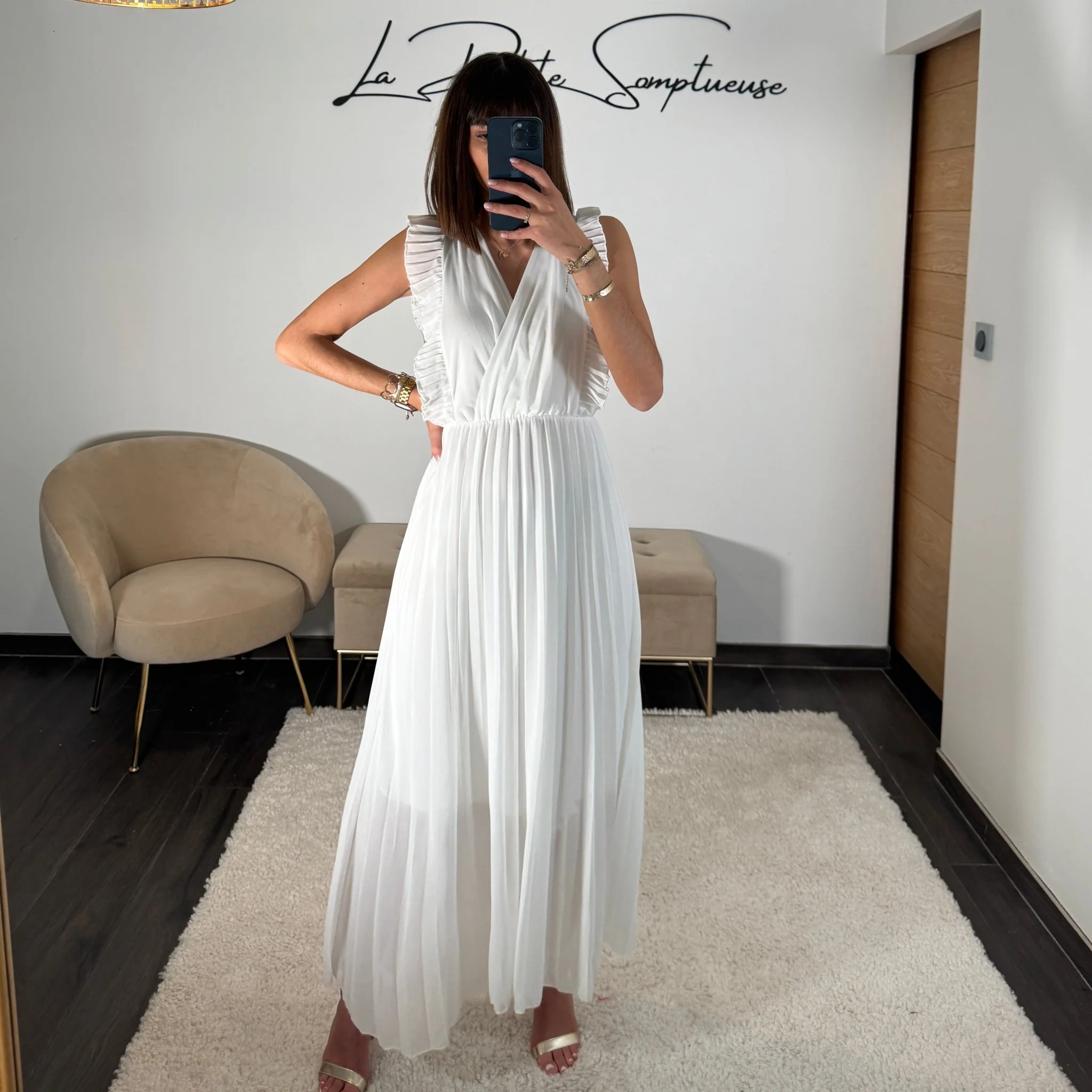 ROBE LONGUE BLANCHE GABRIELLE - Image 2