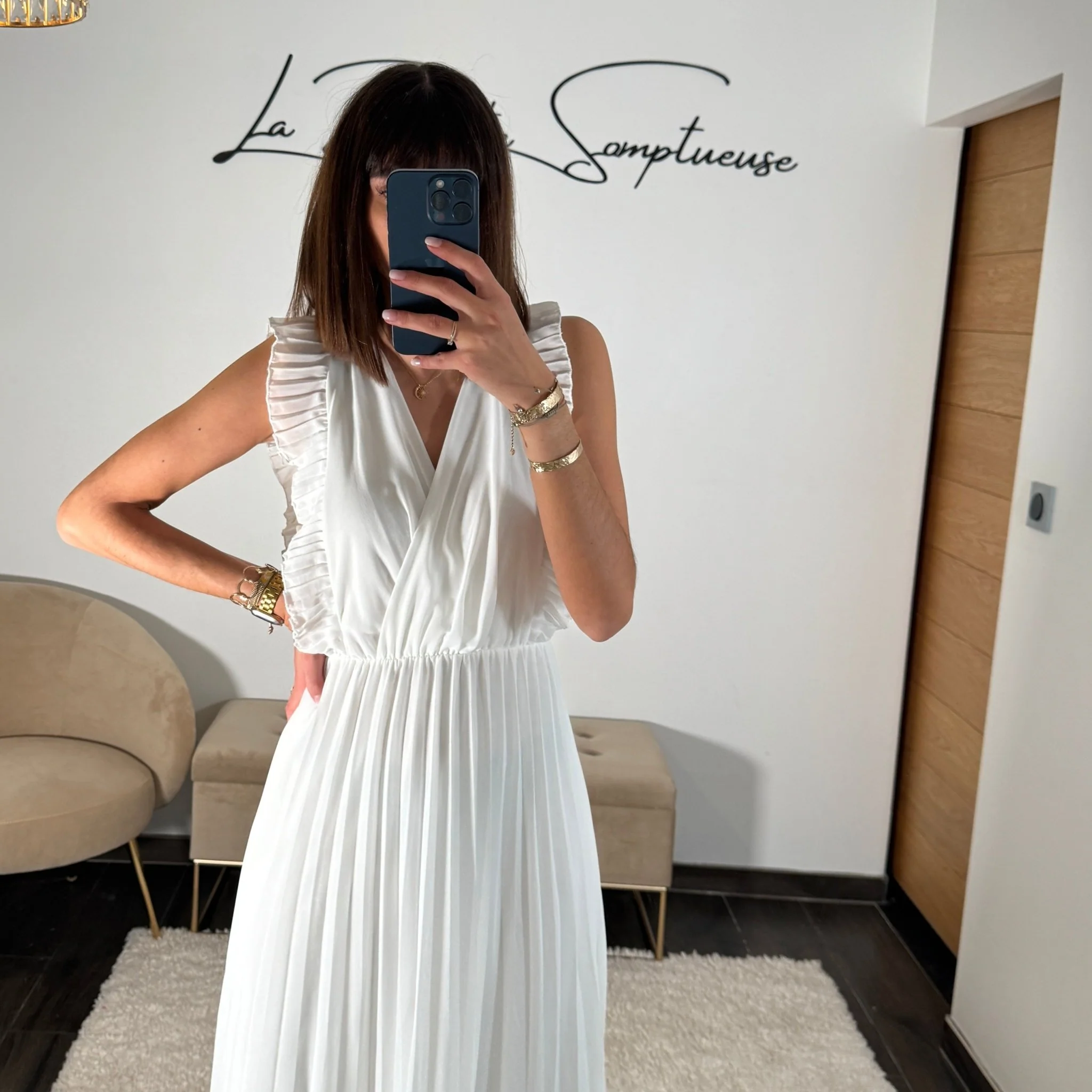 ROBE LONGUE BLANCHE GABRIELLE - Image 4