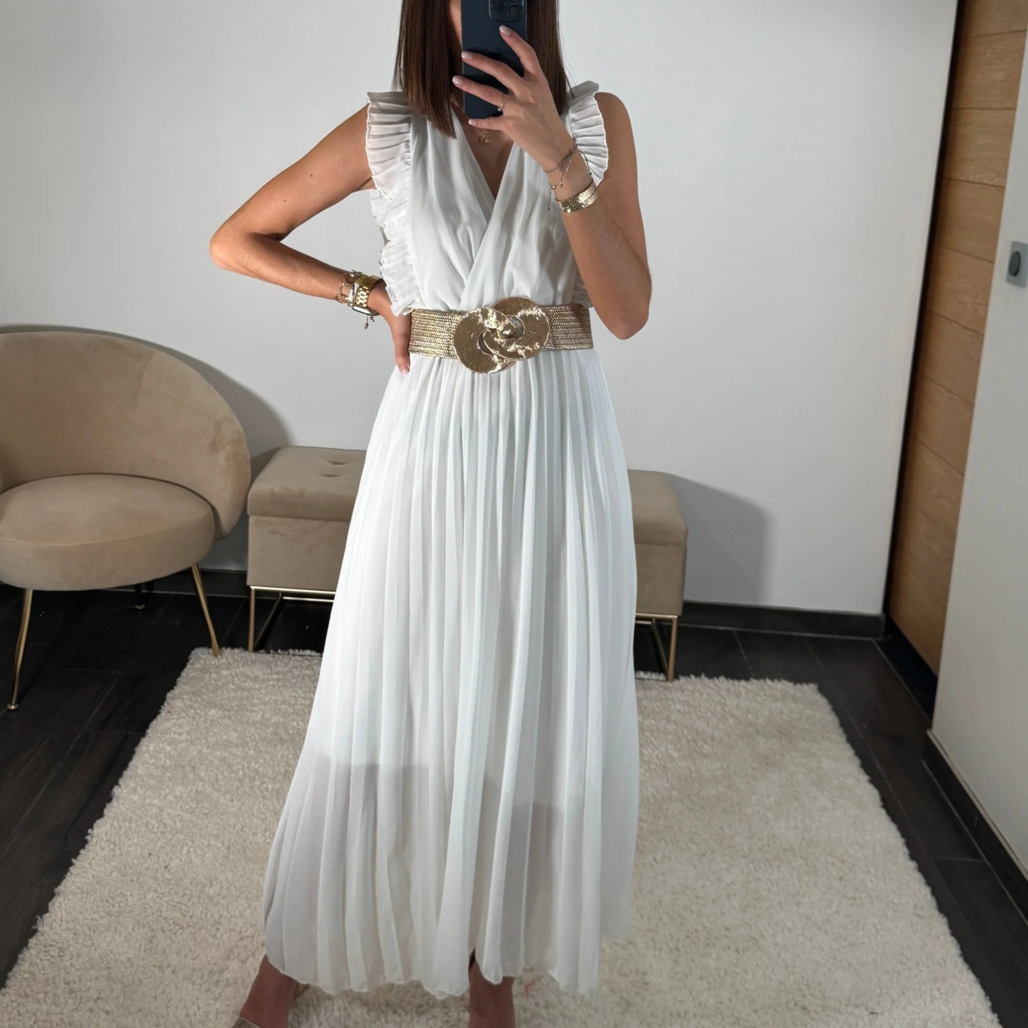 ROBE LONGUE BLANCHE GABRIELLE - Image 6