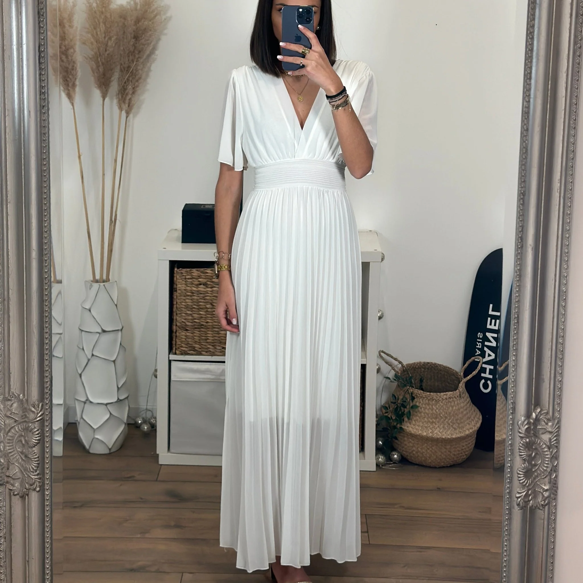 ROBE LONGUE BLANCHE KARENE - Image 4