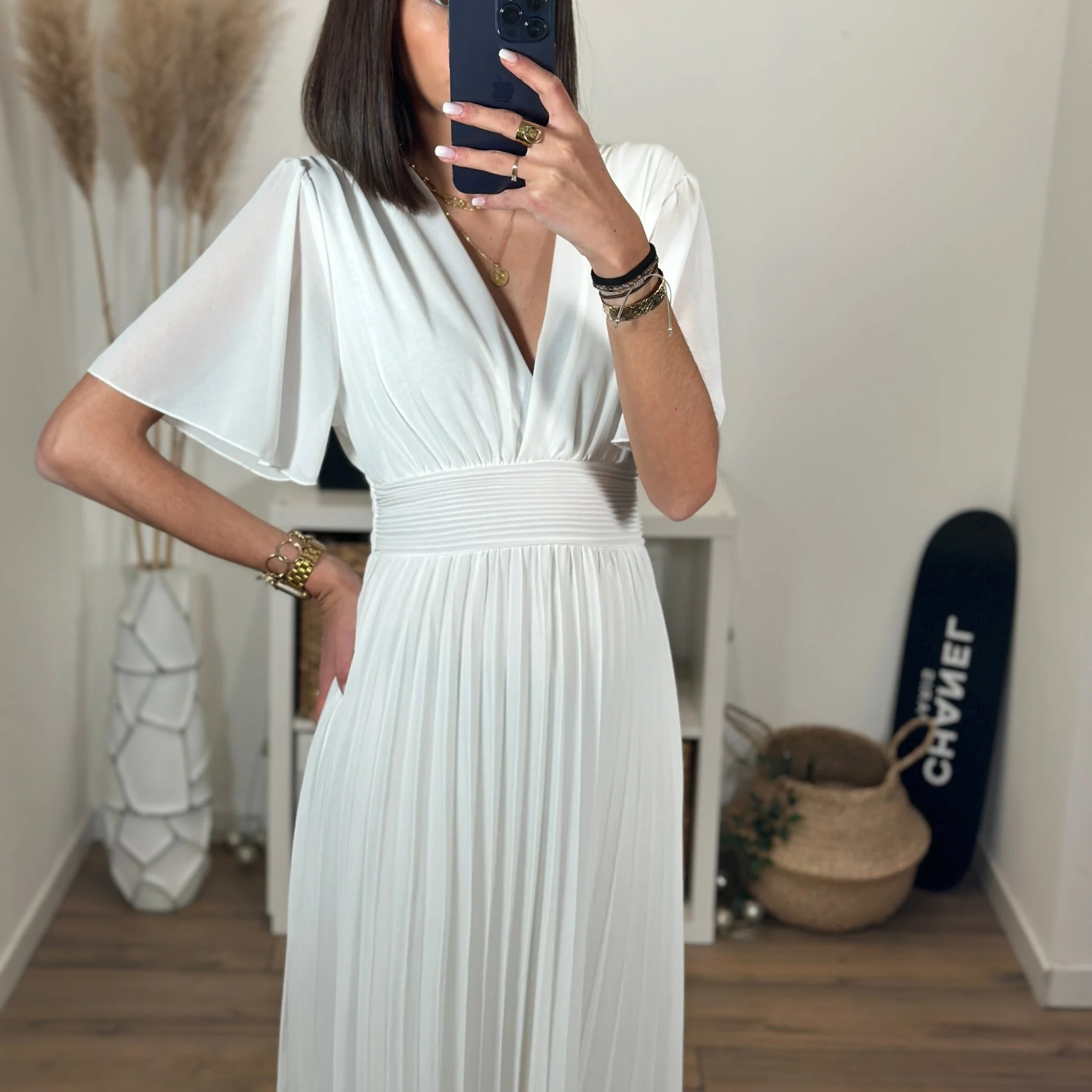 ROBE LONGUE BLANCHE KARENE - Image 5