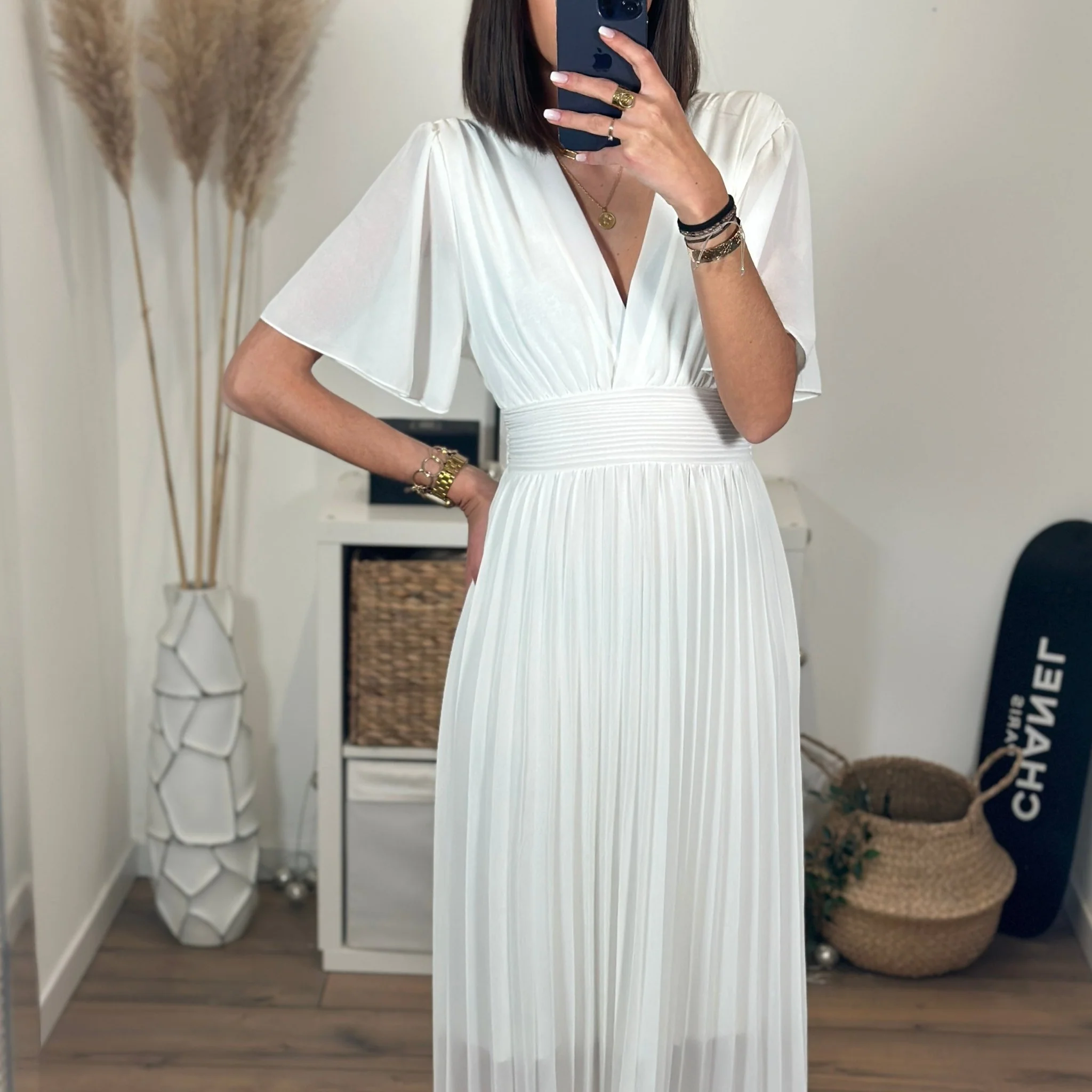 ROBE LONGUE BLANCHE KARENE - Image 6
