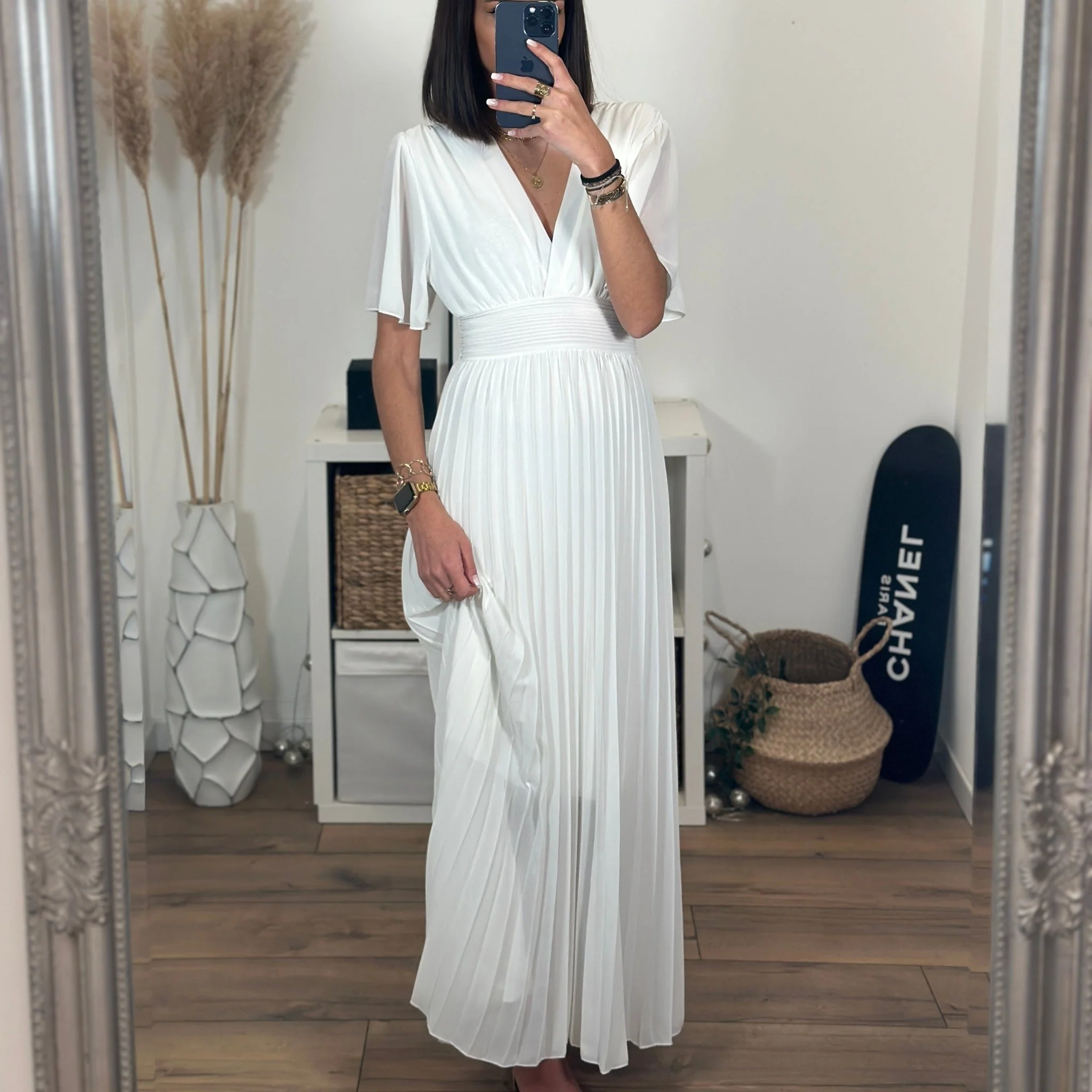ROBE LONGUE BLANCHE KARENE - Image 7