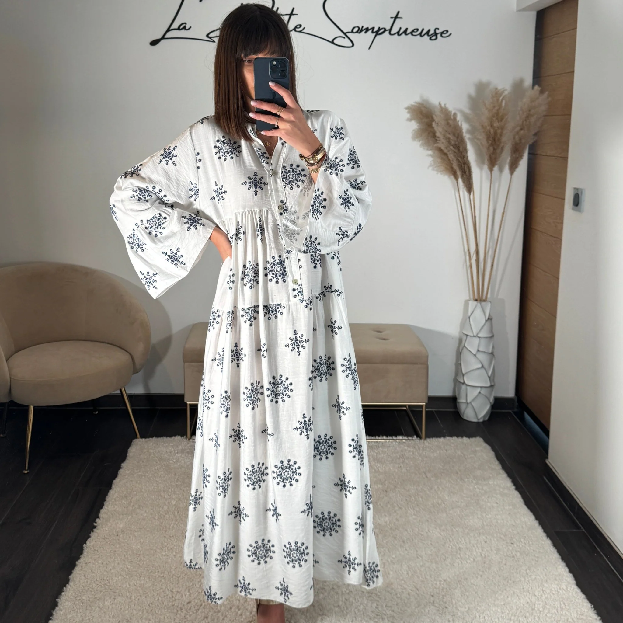ROBE LONGUE BLANCHE SUNNY