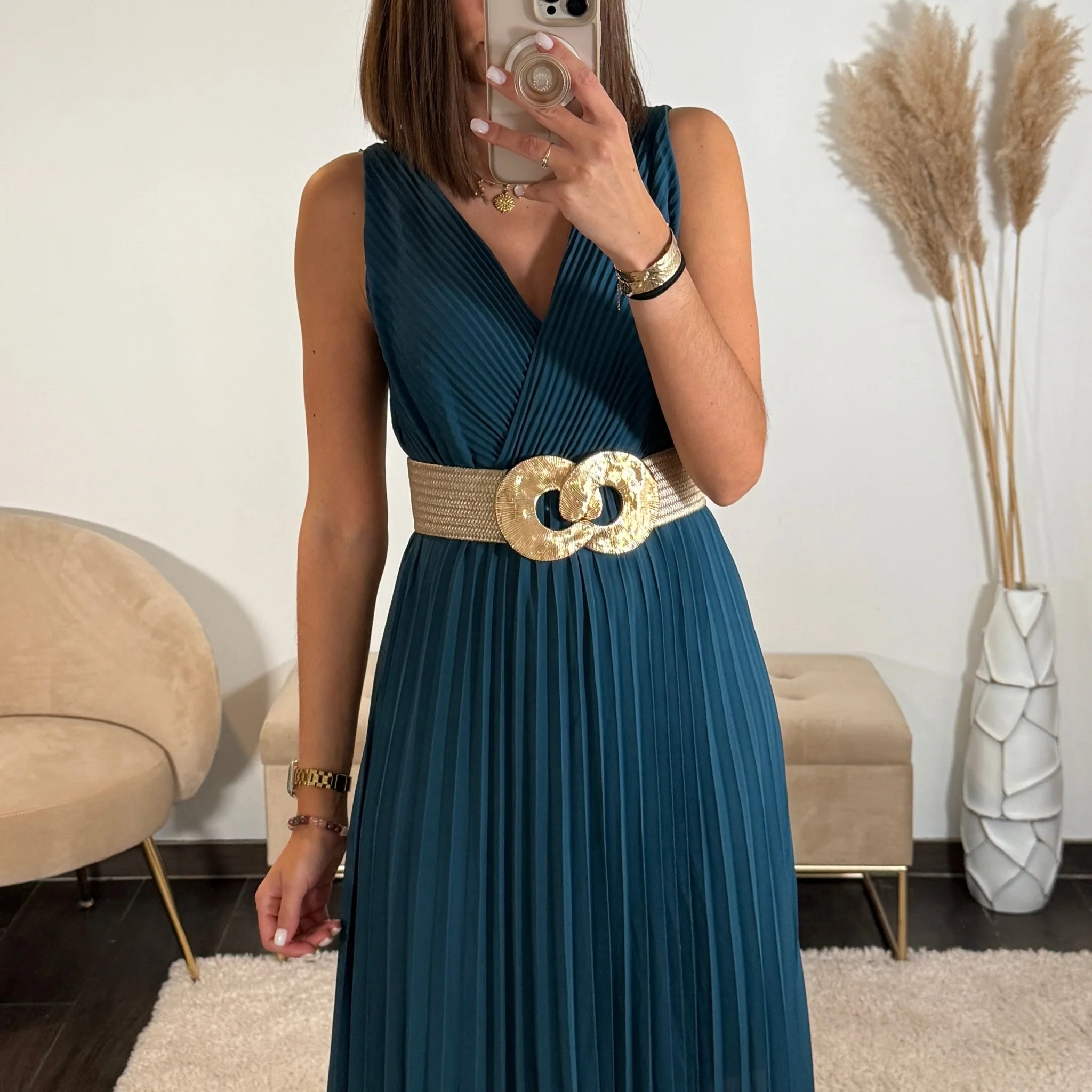 ROBE LONGUE BLEU AMBRE - Image 3