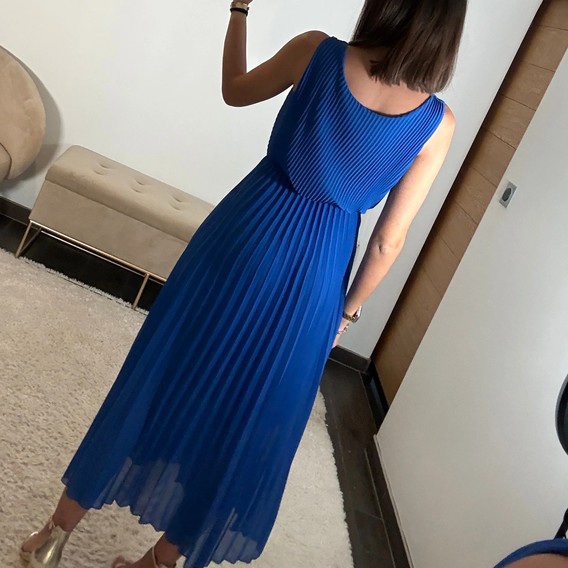 ROBE LONGUE BLEU ELECTRIQUE AMBRE - Image 3