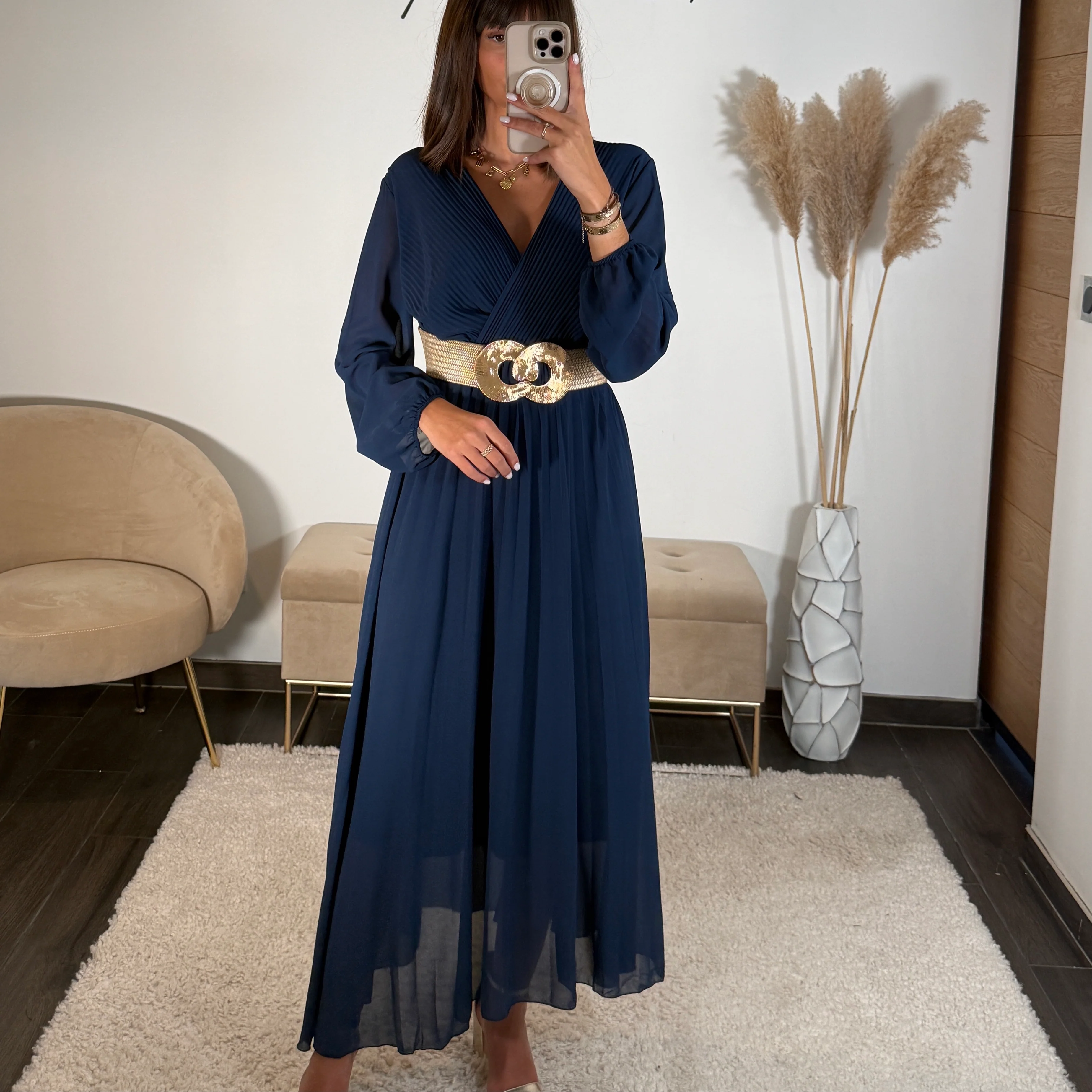 ROBE LONGUE BLEUE ELODIE - Image 2