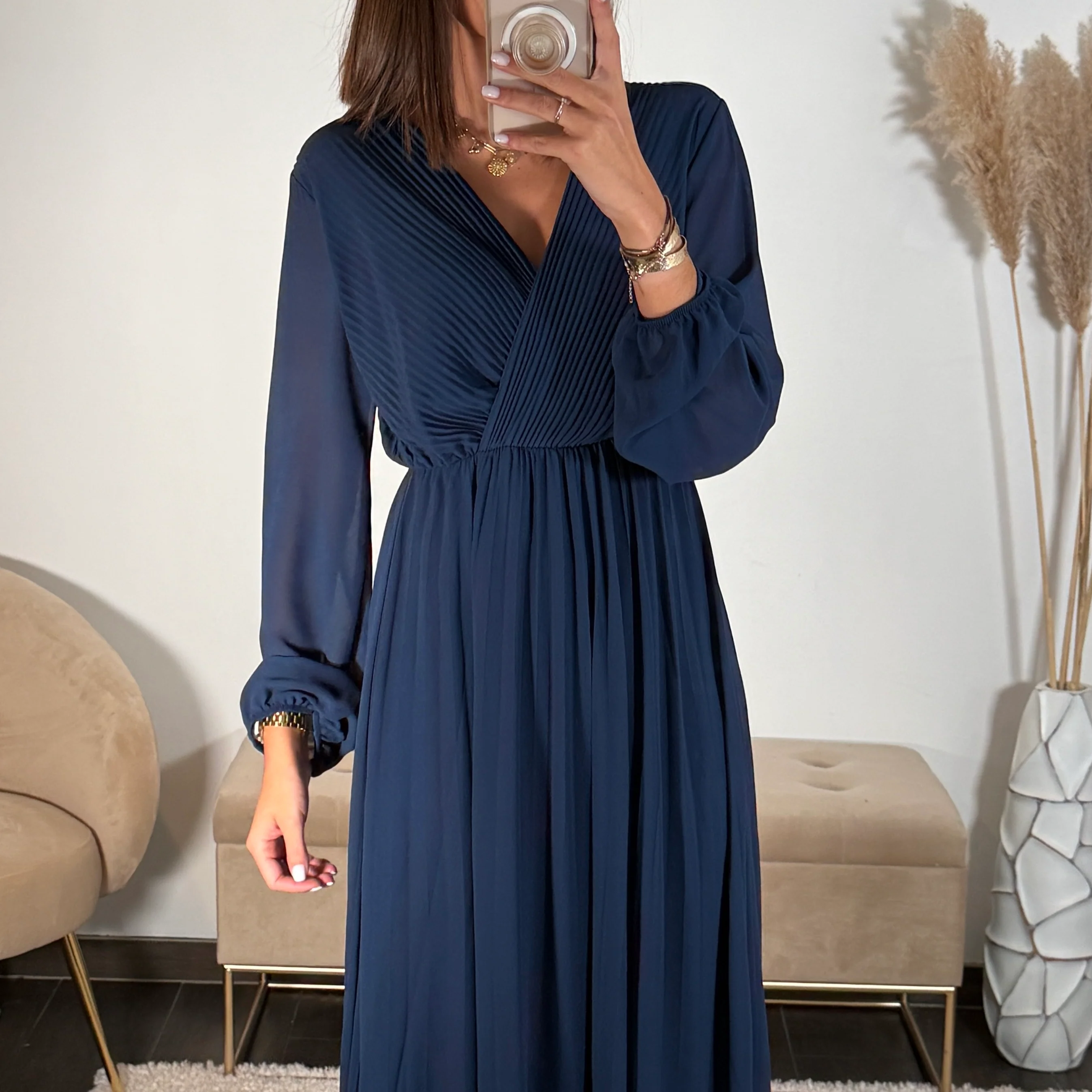 ROBE LONGUE BLEUE ELODIE - Image 3
