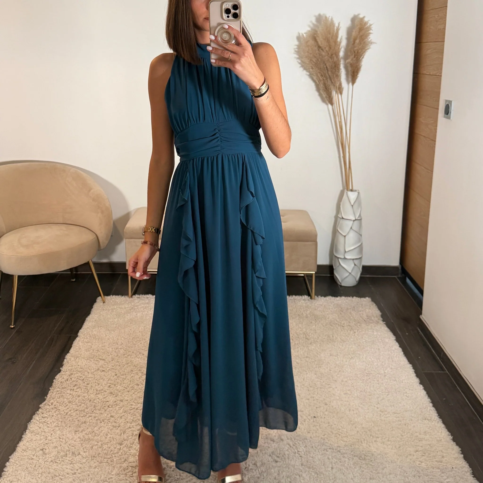 ROBE LONGUE BLEU JEANNE