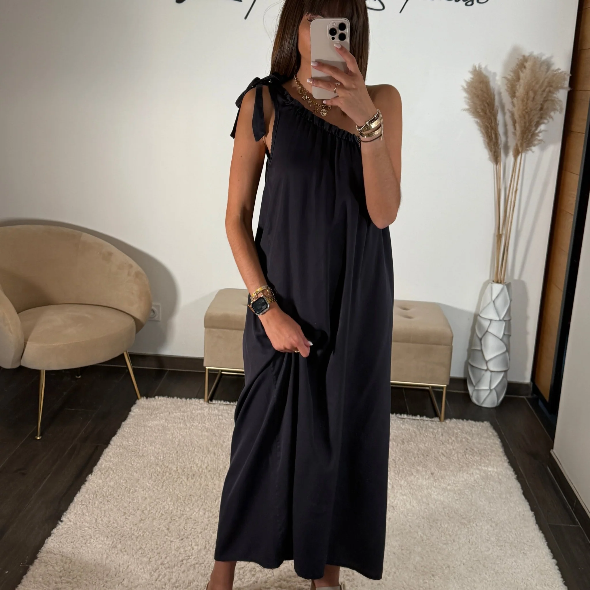 ROBE LONGUE BLEU MARINE SOLINE - Image 2