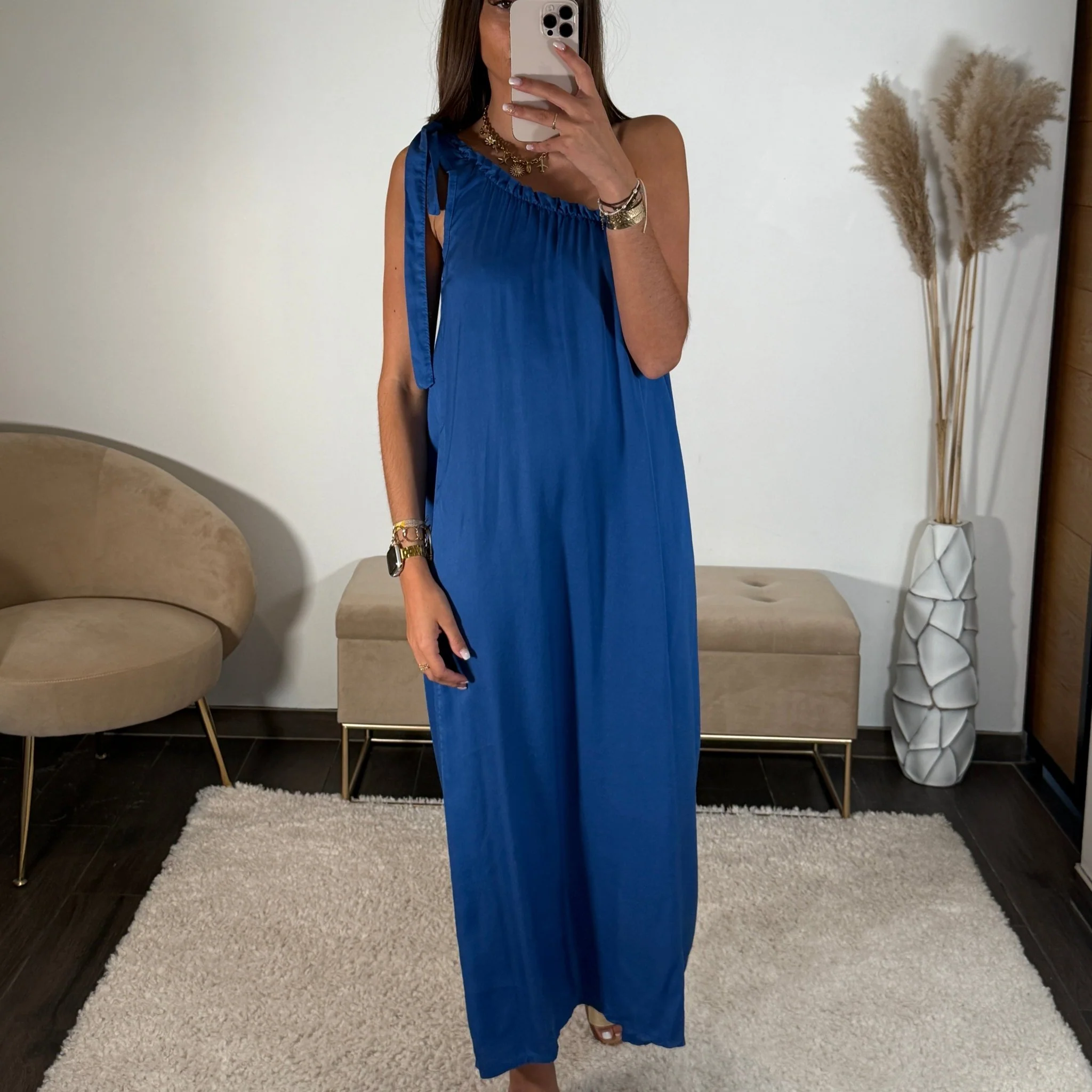 ROBE LONGUE BLEU SOLINE