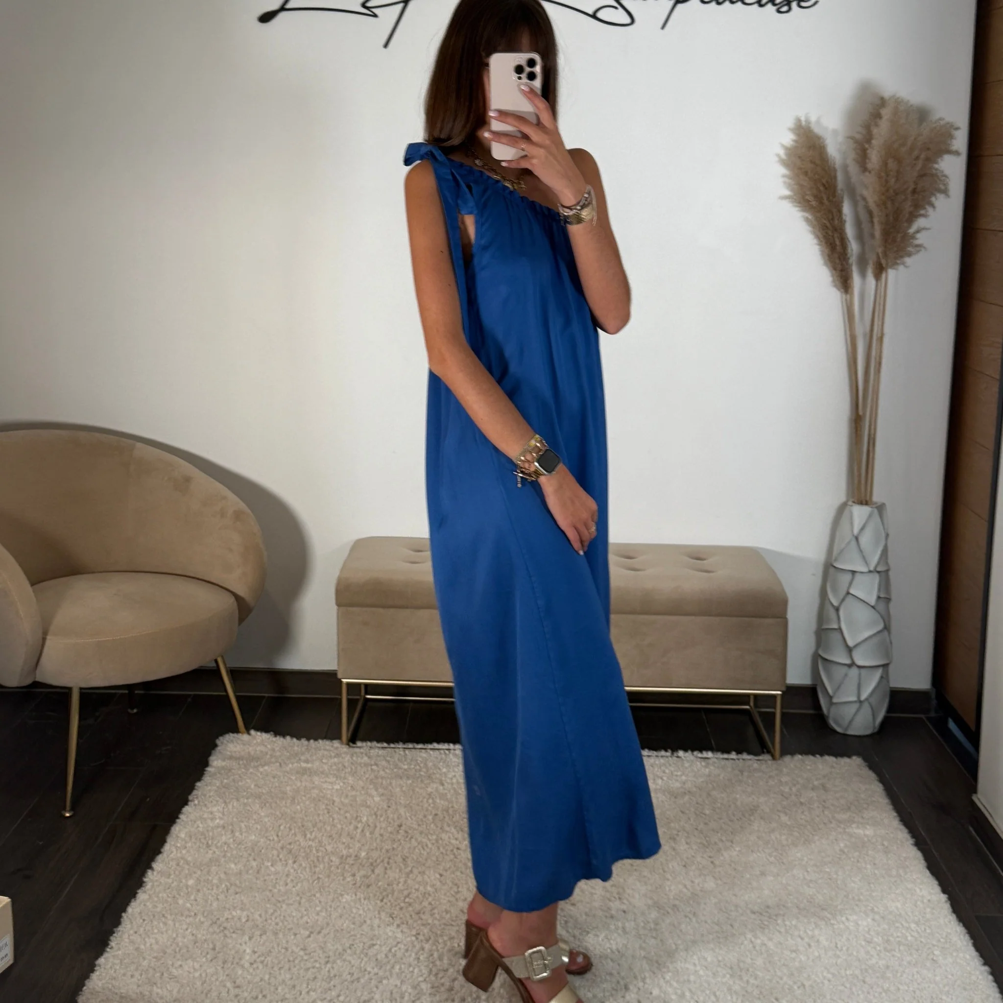 ROBE LONGUE BLEU SOLINE - Image 2