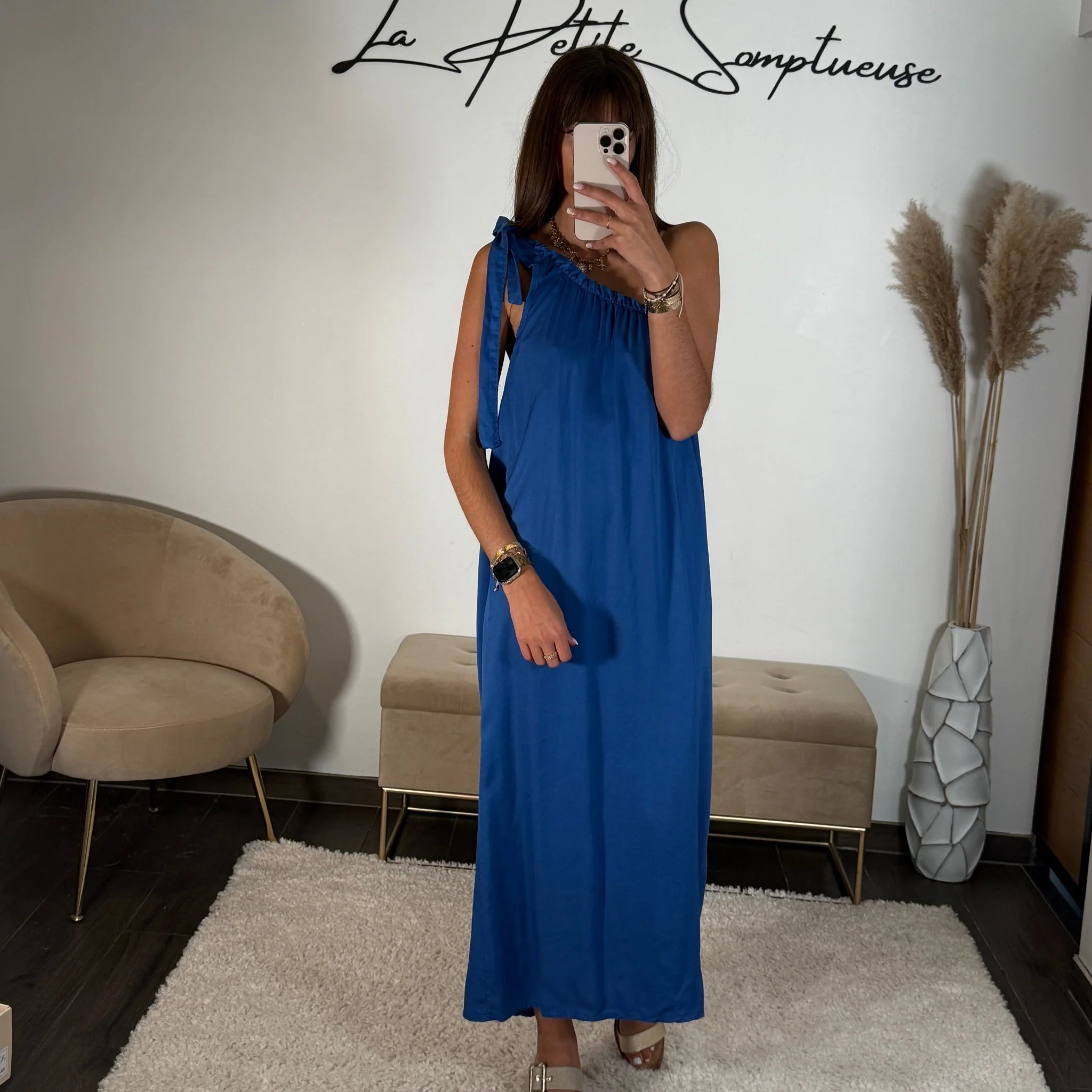 ROBE LONGUE BLEU SOLINE - Image 3