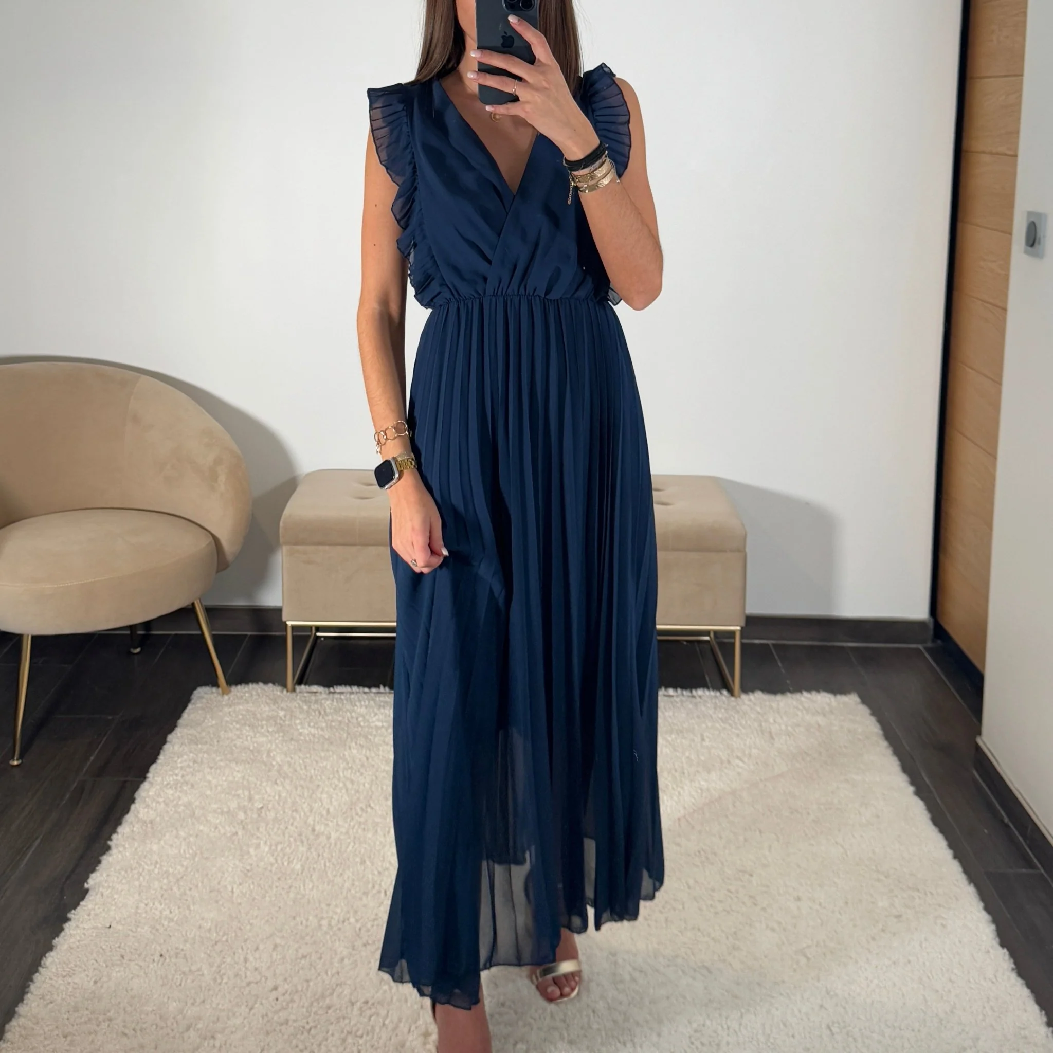 ROBE LONGUE BLEUE GABRIELLE - Image 2