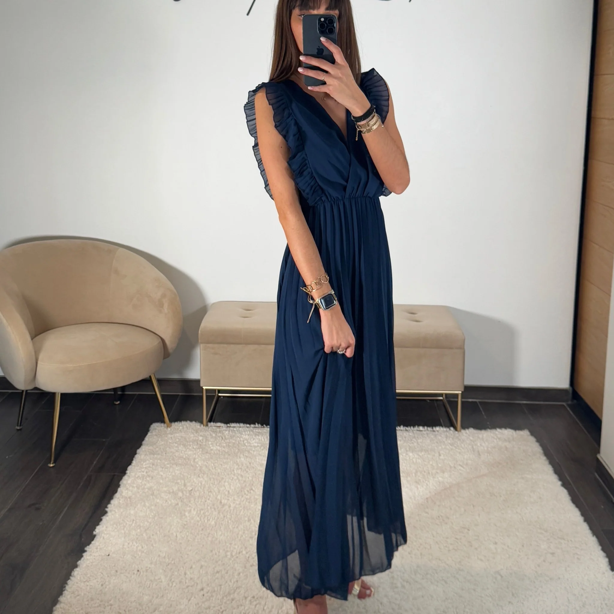 ROBE LONGUE BLEUE GABRIELLE - Image 3