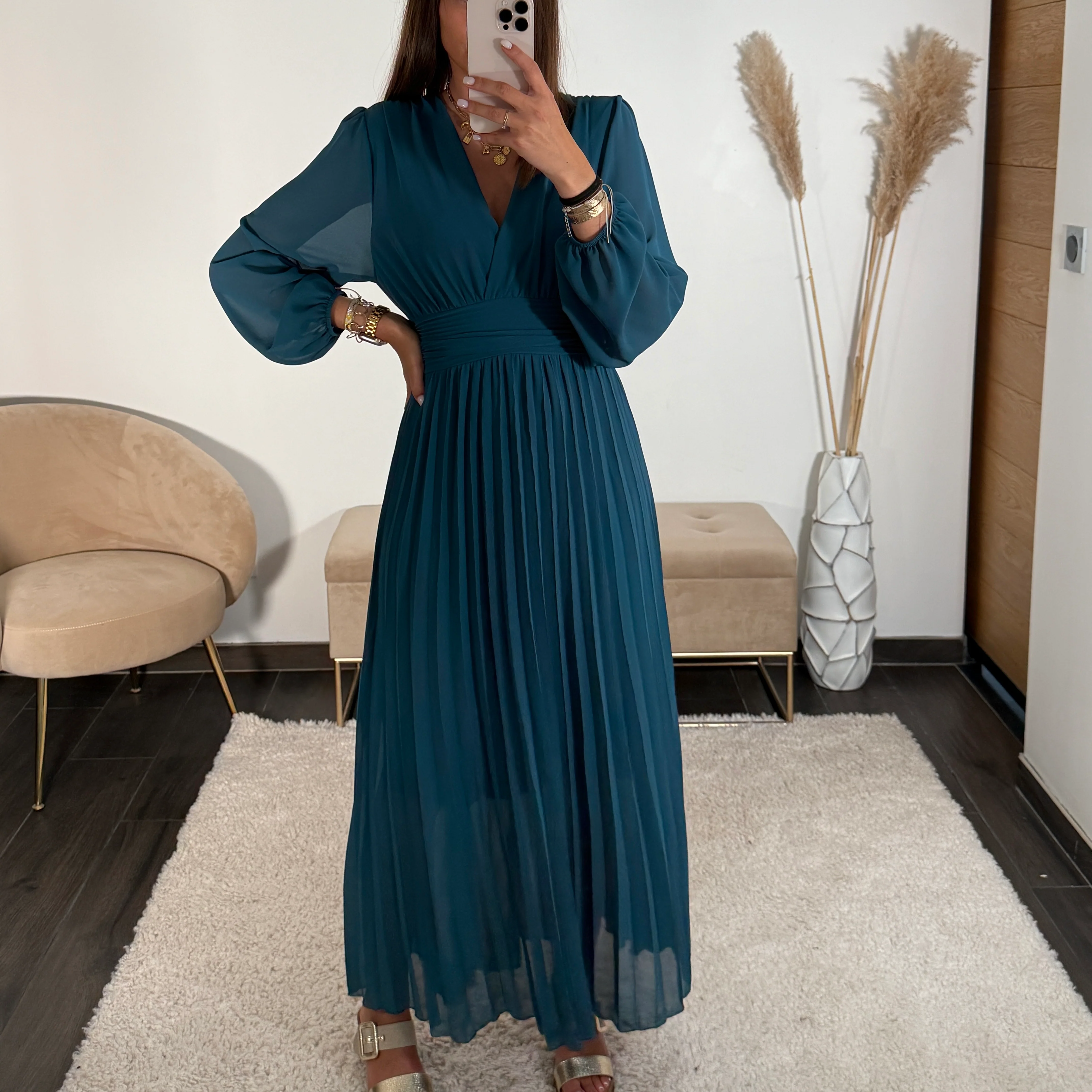ROBE LONGUE BLEUE KARENA - Image 2