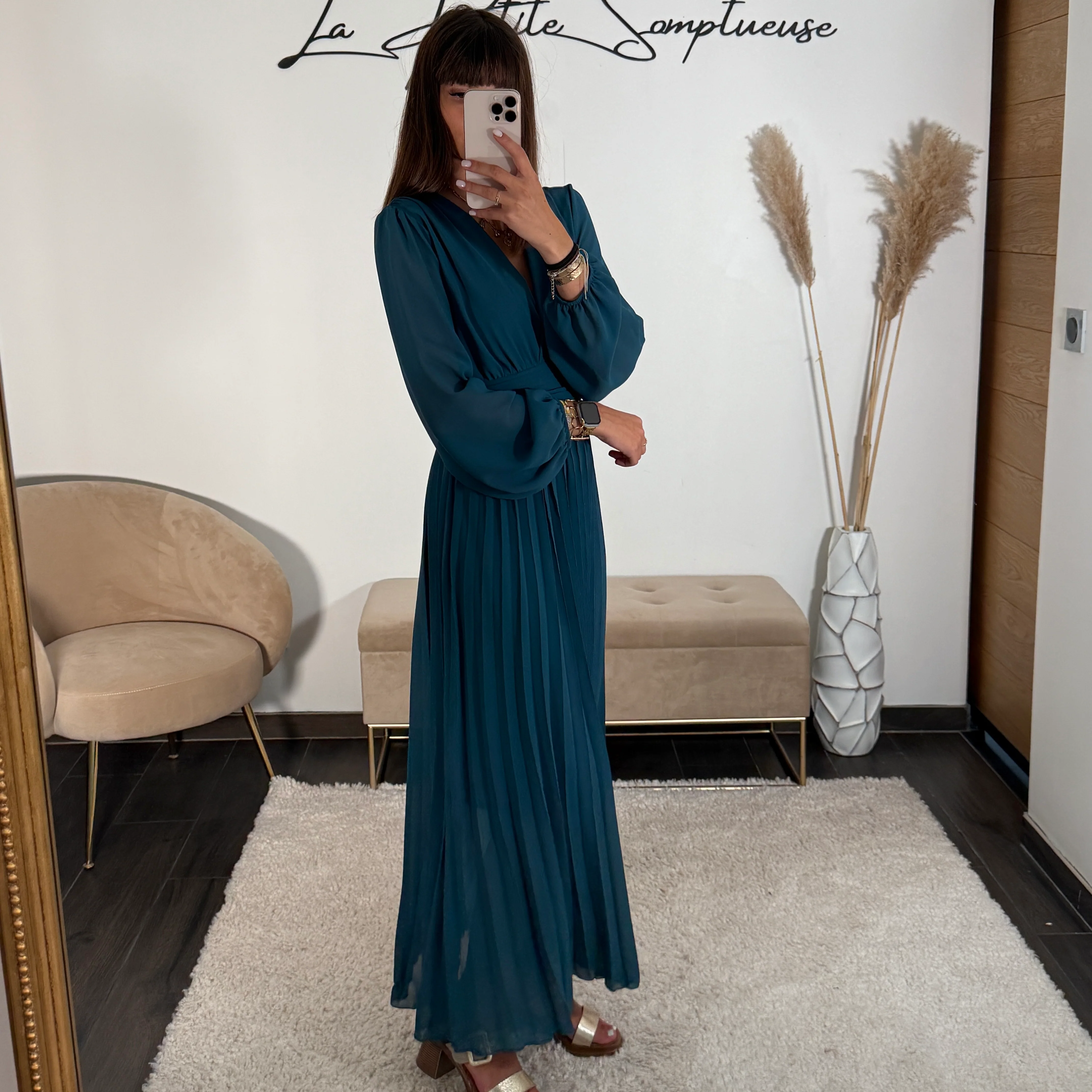 ROBE LONGUE BLEUE KARENA - Image 3