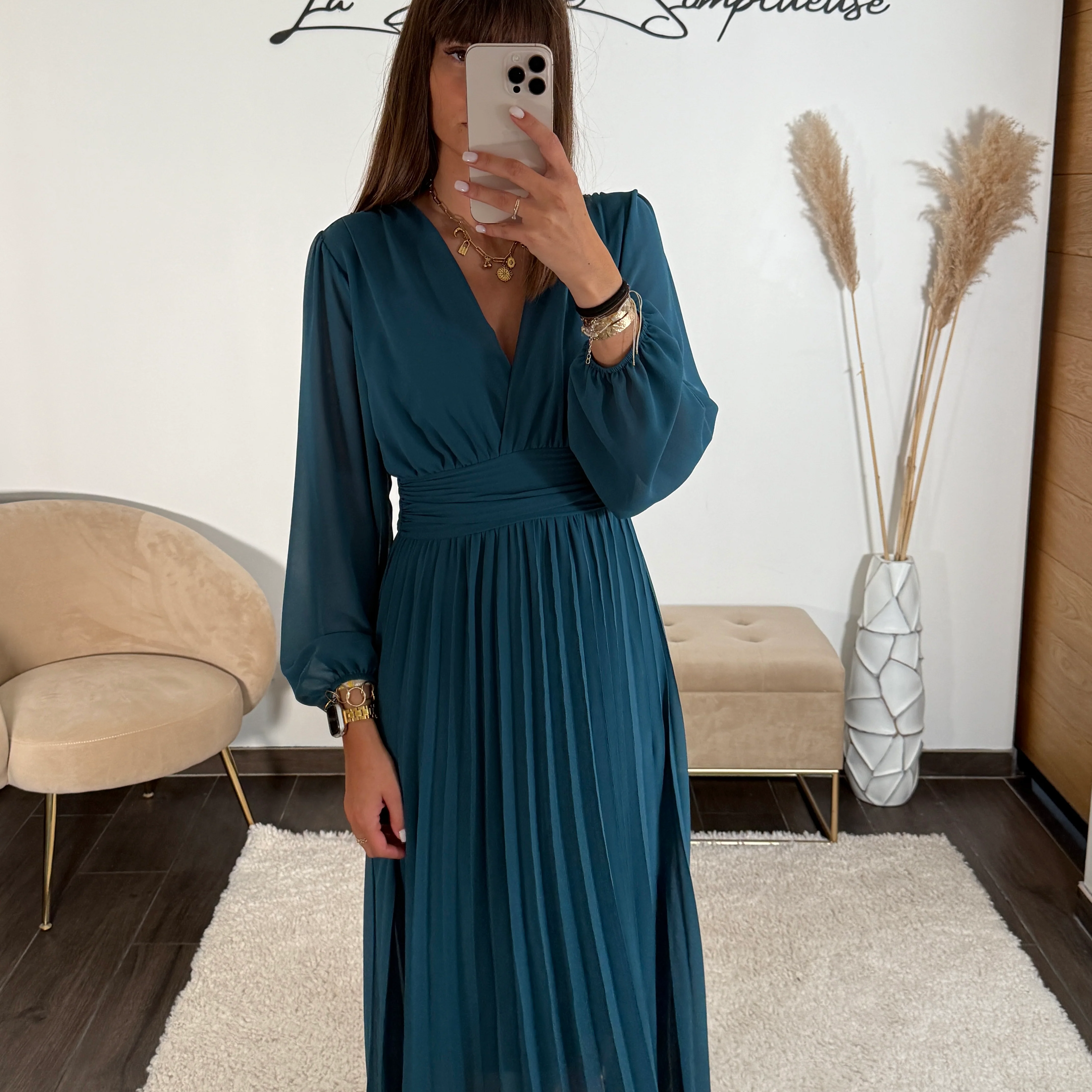 ROBE LONGUE BLEUE KARENA - Image 4