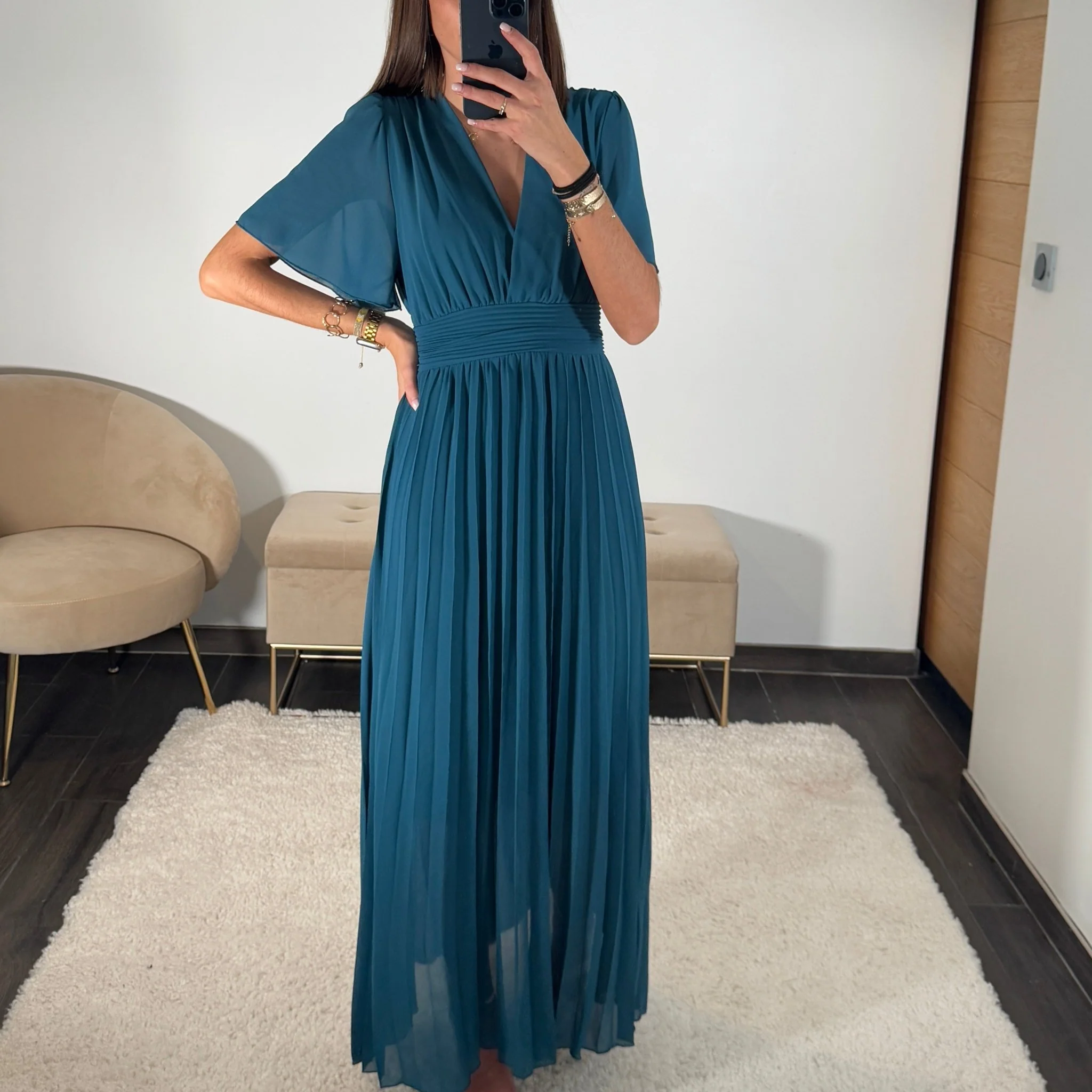 ROBE LONGUE BLEUE KARENE