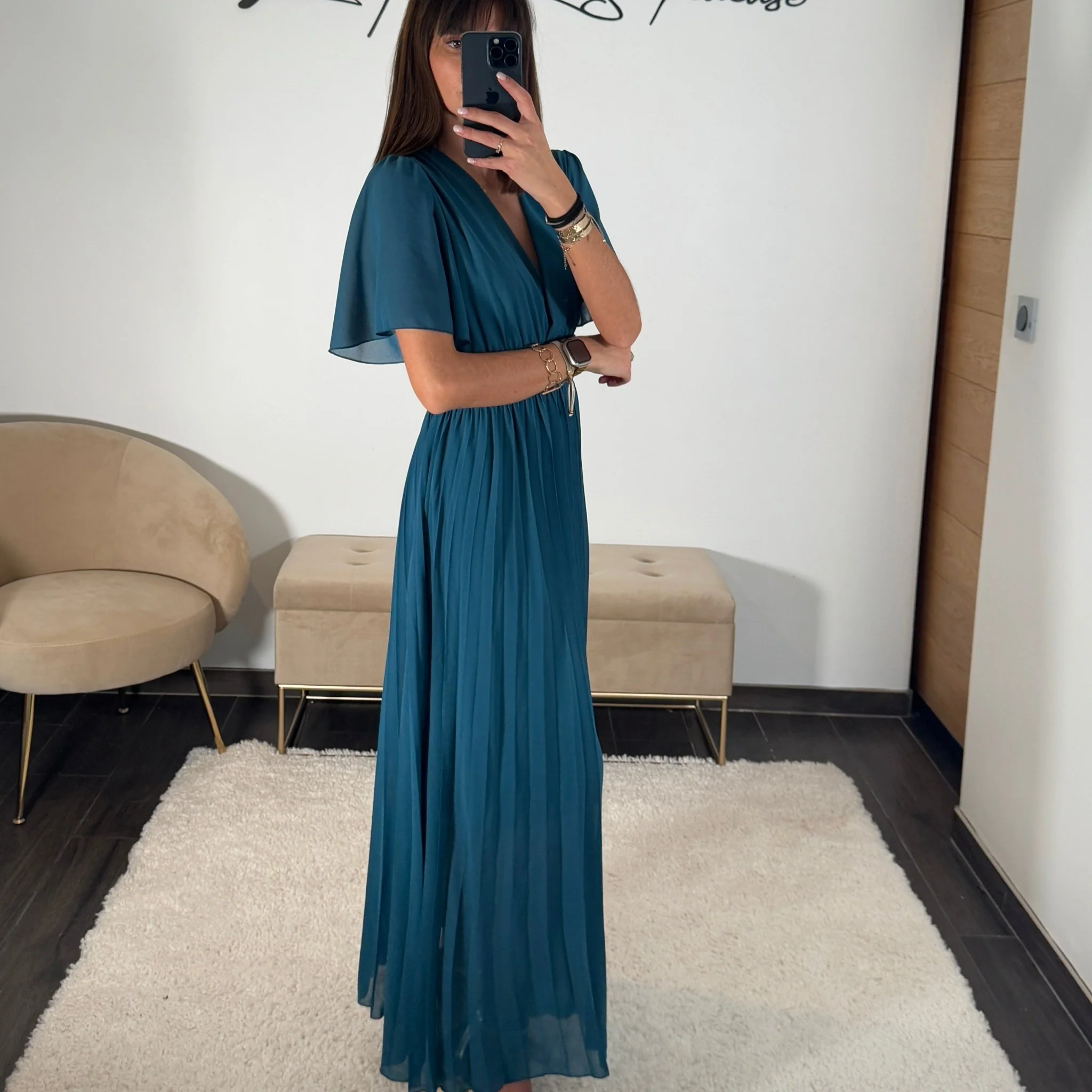 ROBE LONGUE BLEUE KARENE - Image 3