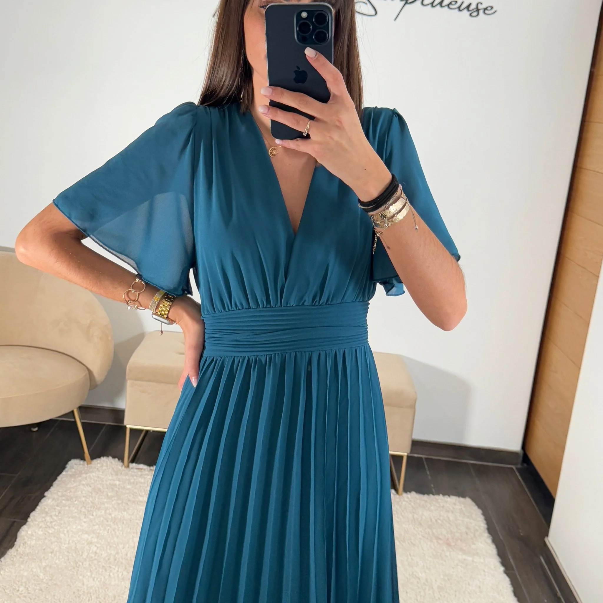 ROBE LONGUE BLEUE KARENE - Image 4
