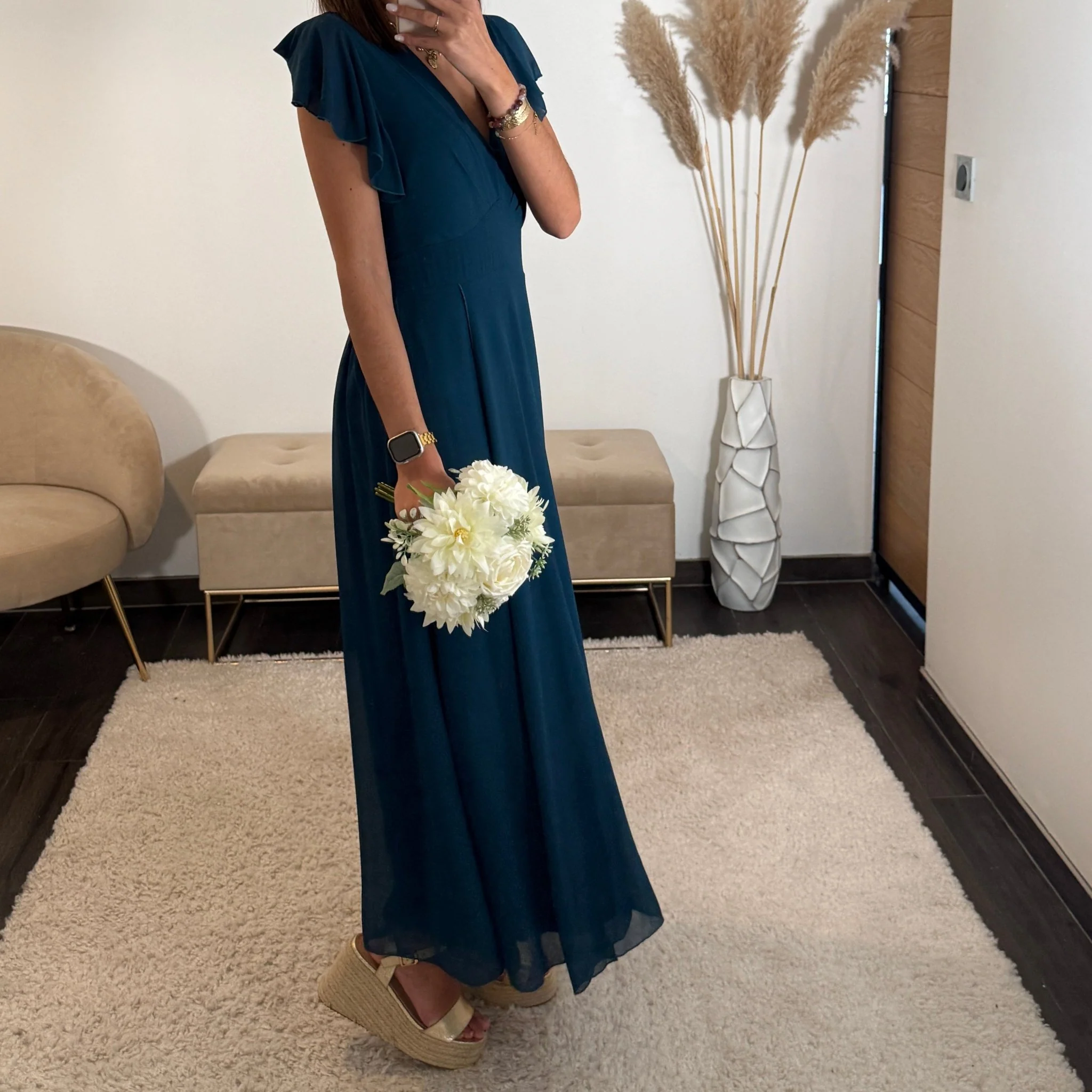 ROBE LONGUE BLEUE OLIVIA - Image 2