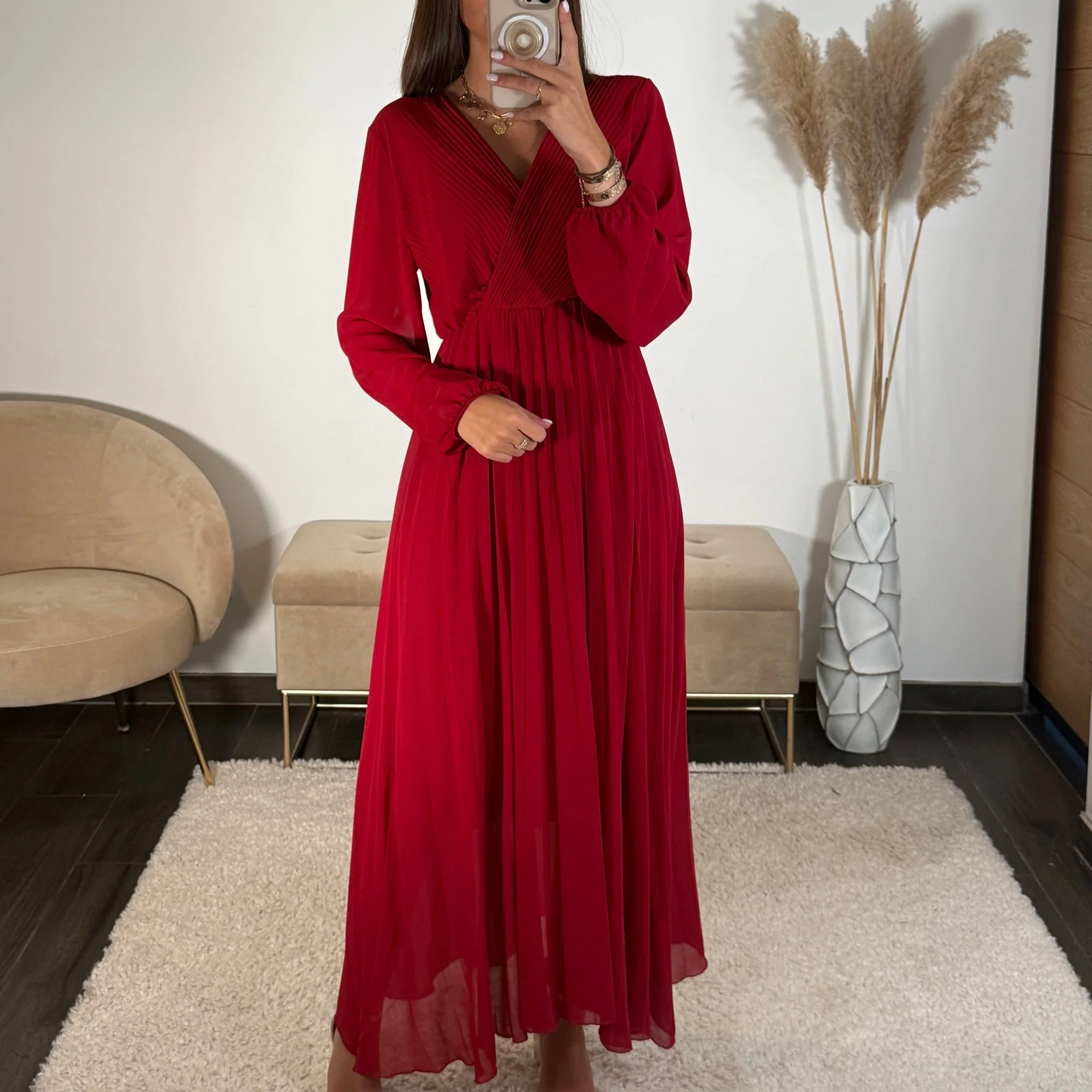 ROBE LONGUE BORDEAUX ELODIE