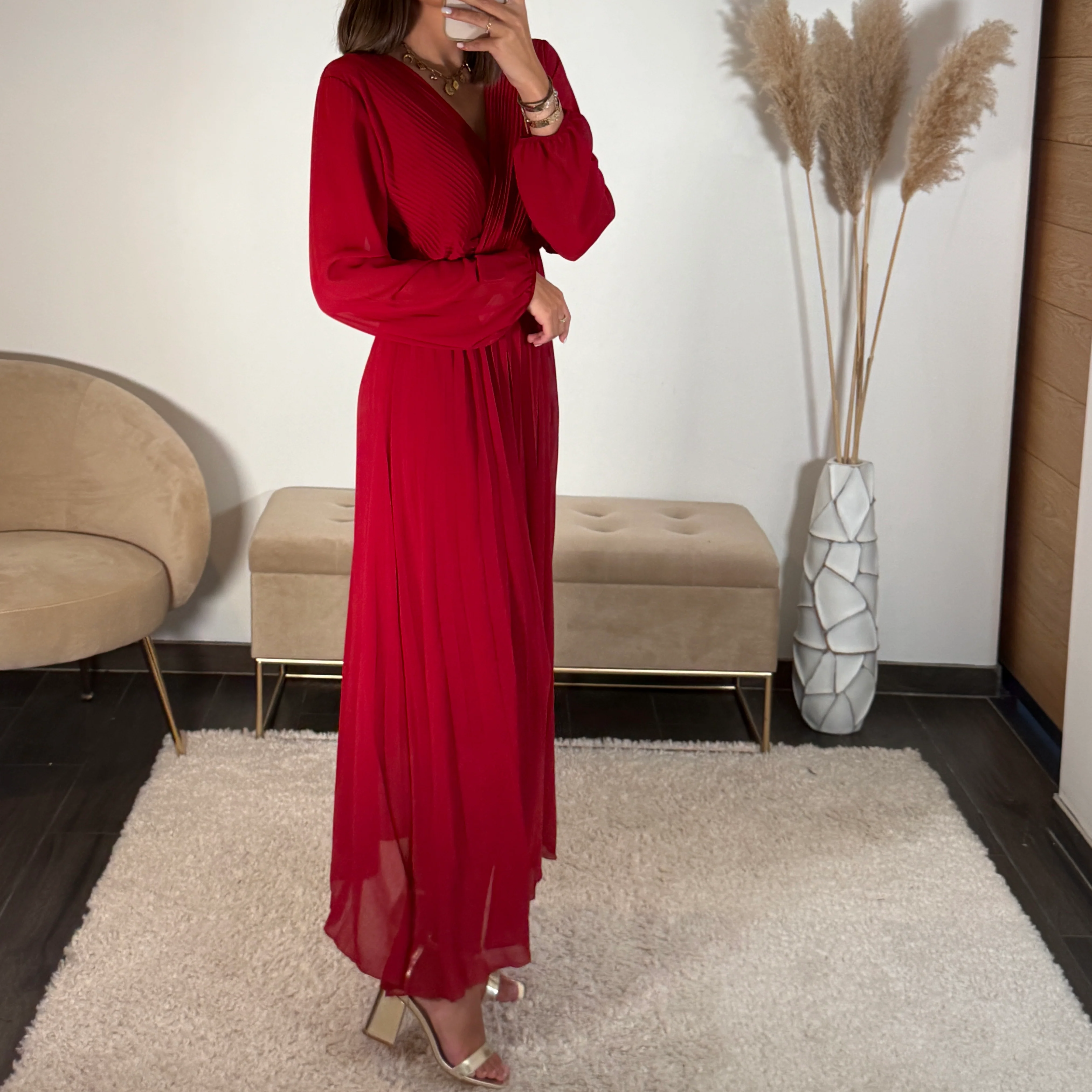 ROBE LONGUE BORDEAUX ELODIE - Image 2